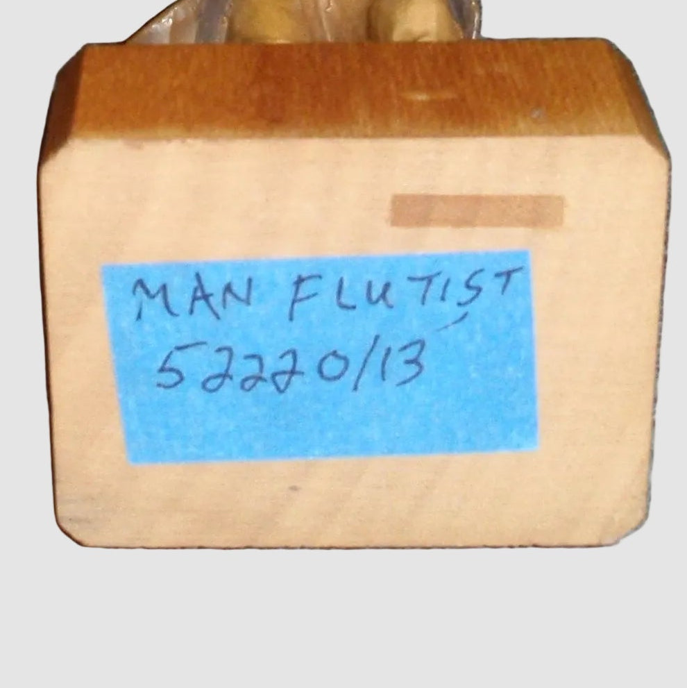 "Man Flutist" ANRI Woodcarving Figurine #52220/13 - Musician (7")