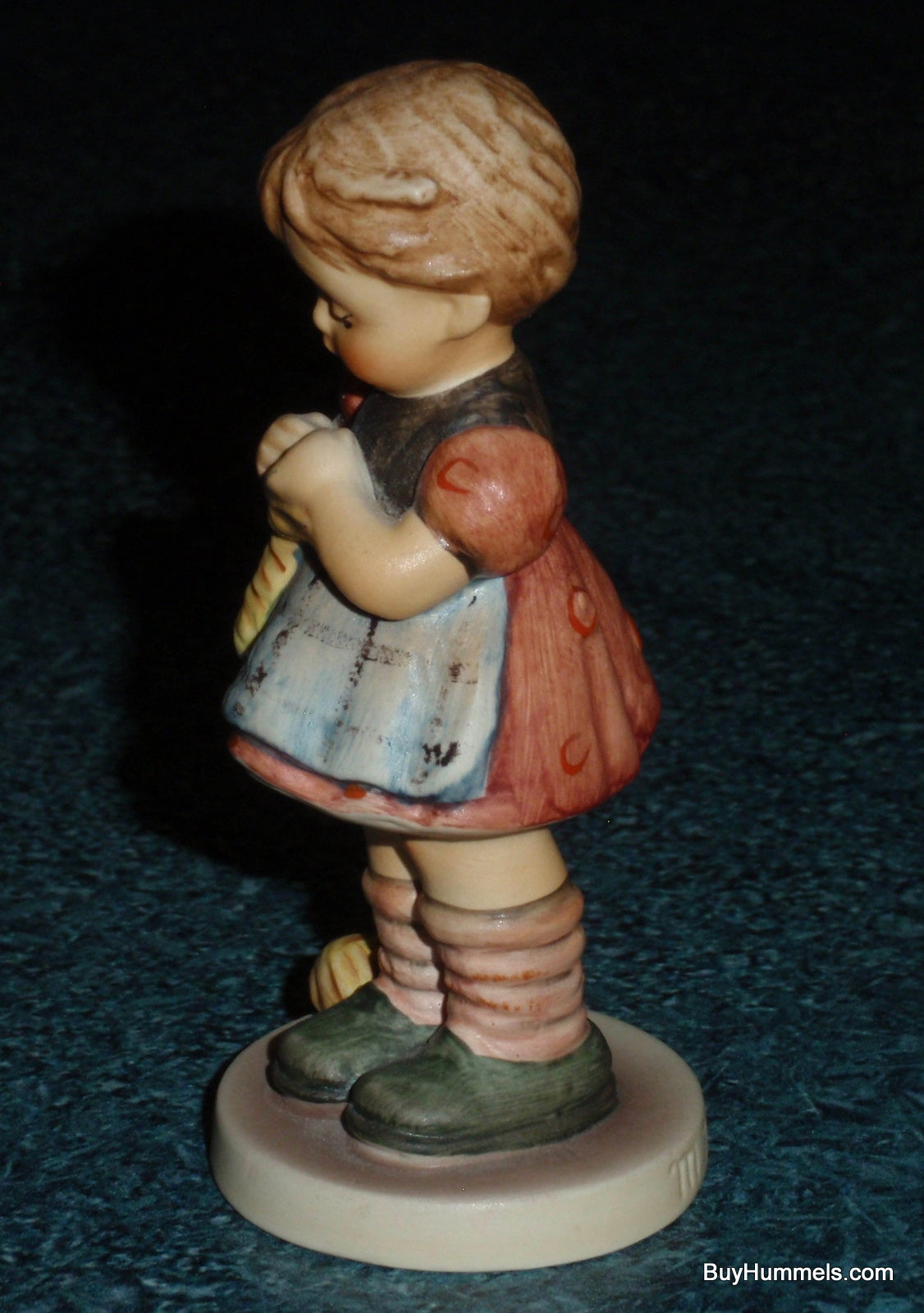 "A Stitch In Time" Goebel Hummel Knitting Figurine #255/4/0 TMK7 - Little Girl Knitting - CUTE GIFT!