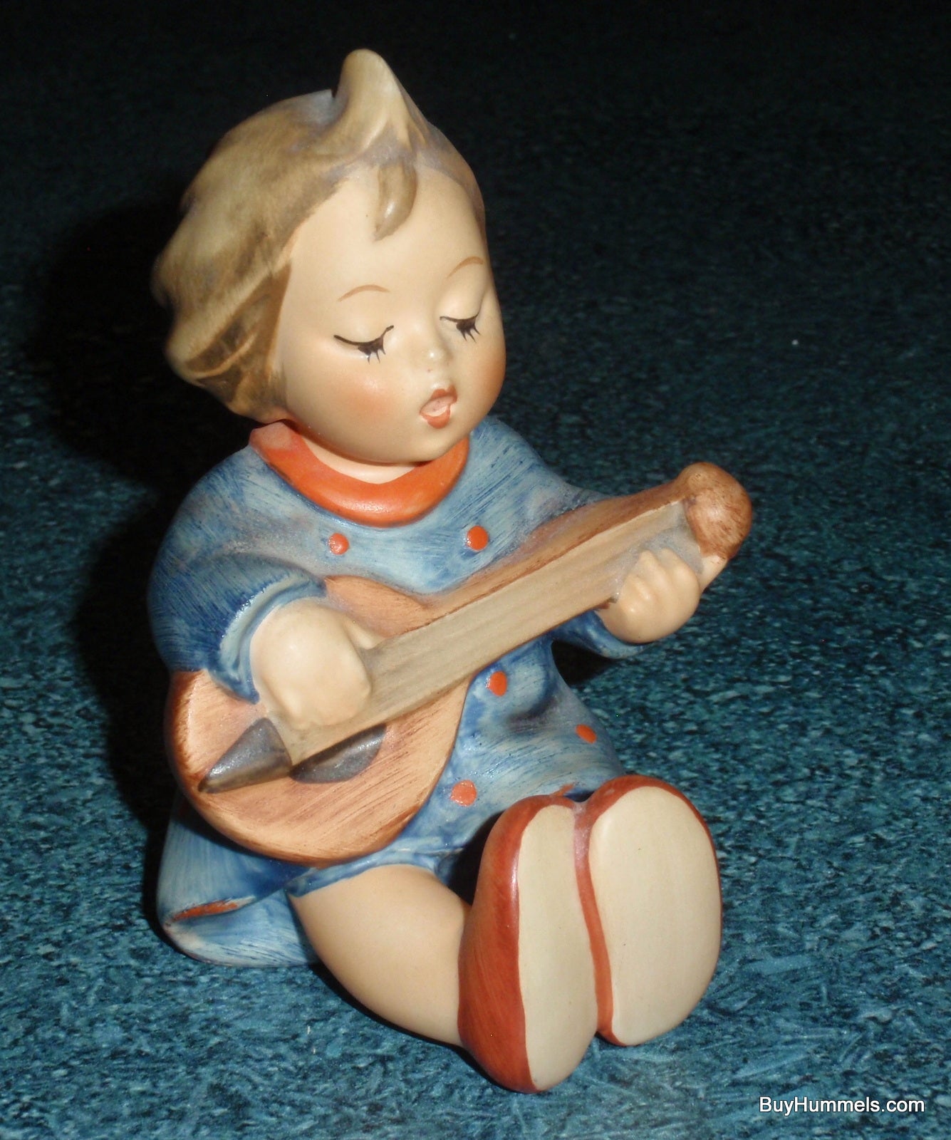 "Joyful" Goebel Hummel Figurine #53 - Little Girl In Blue Dress Playing Guitar - COLLECTIBLE GIFT!