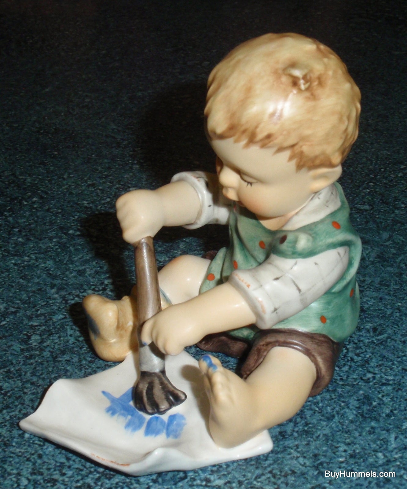 "Baby's First Drawing" Goebel Hummel Figurine #2201 - Little Boy Finger Painting!
