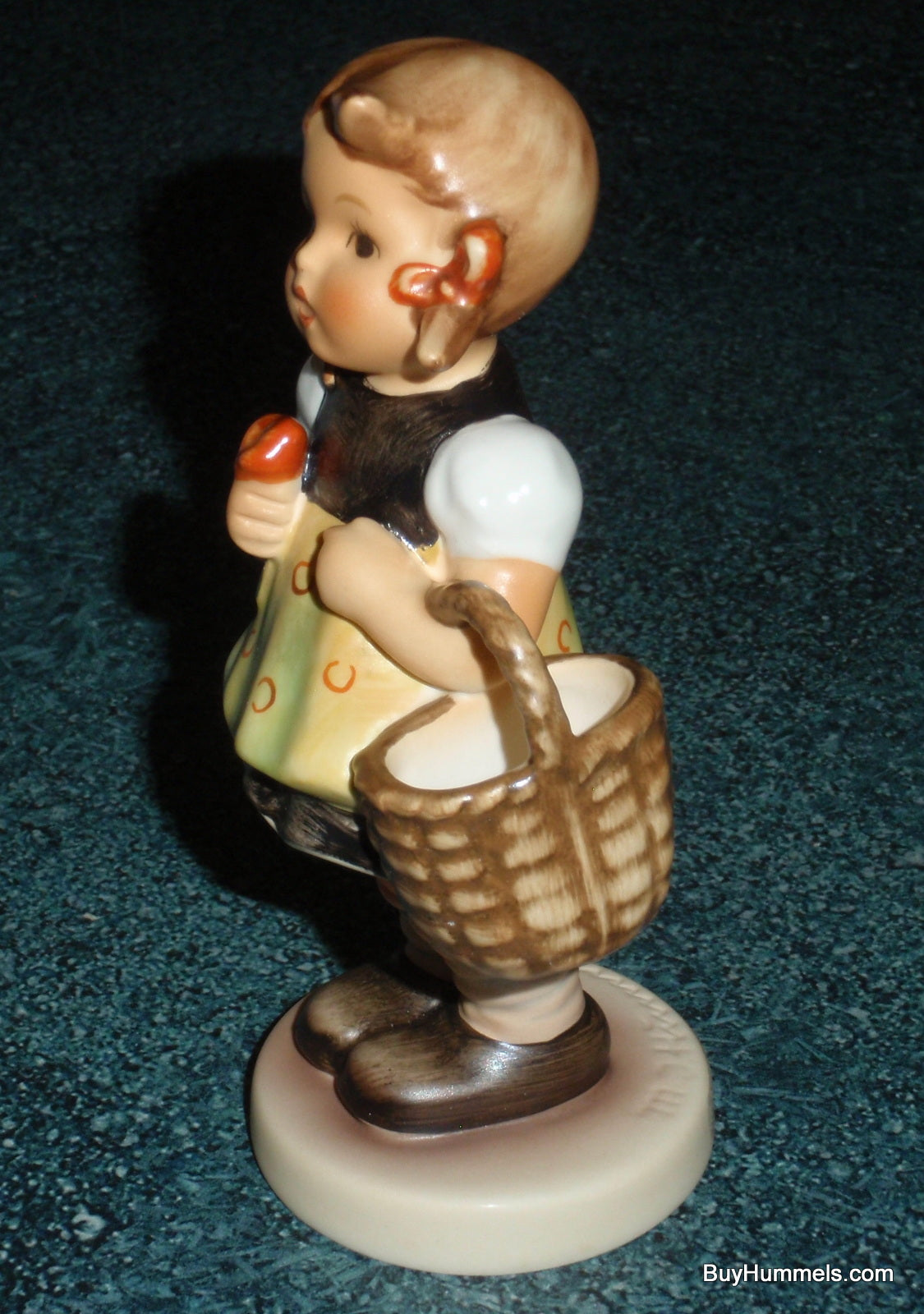 "Sister" Goebel Hummel Figurine #98/2/0 - Little Girl In Yellow Dress With Basket And Flower!