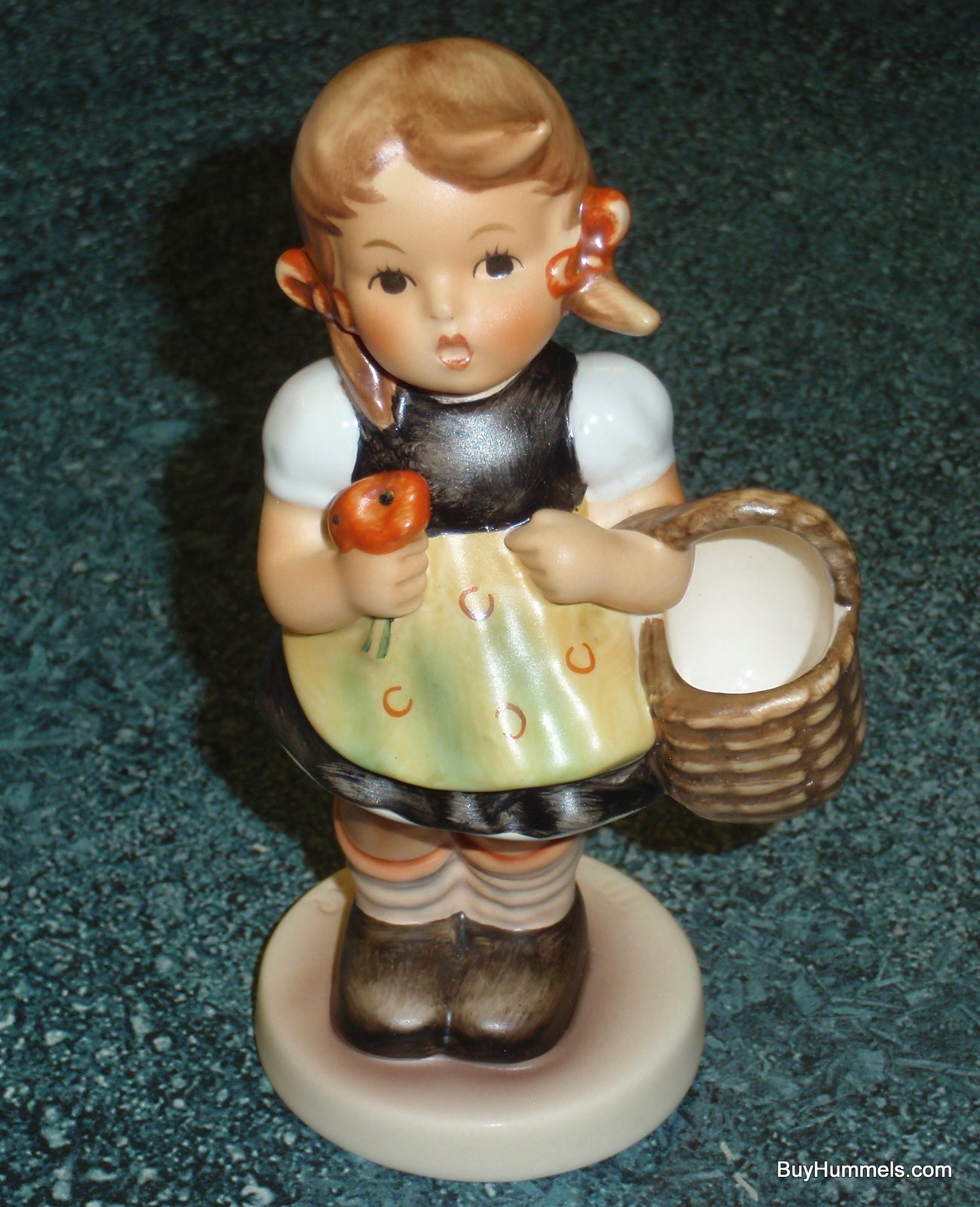 "Sister" Goebel Hummel Figurine #98/2/0 - Little Girl In Yellow Dress With Basket And Flower!