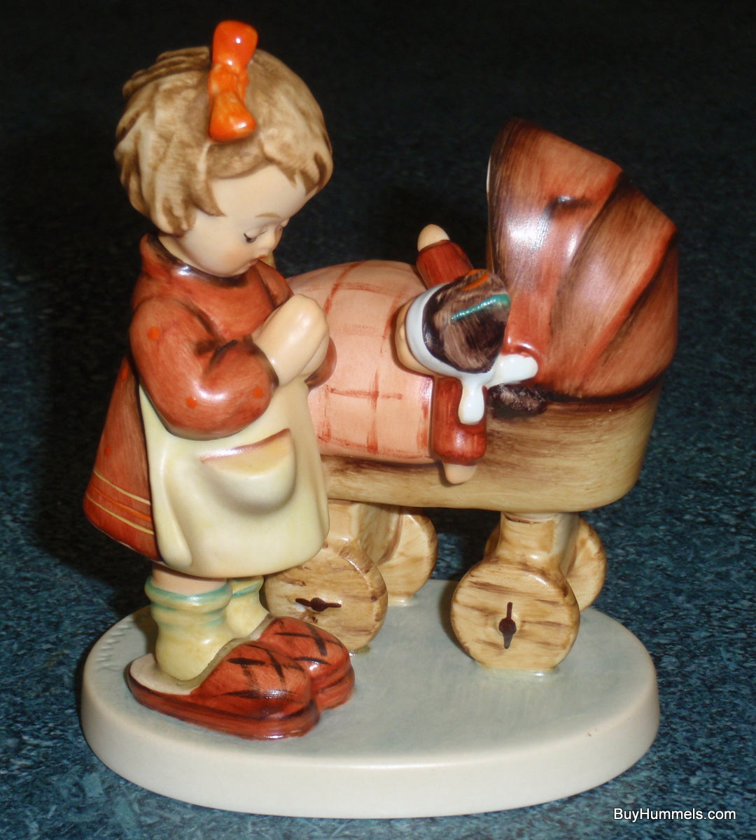 "Doll Mother" Goebel Hummel Praying Figurine #67 - Little Girl With Doll In Baby Carriage!