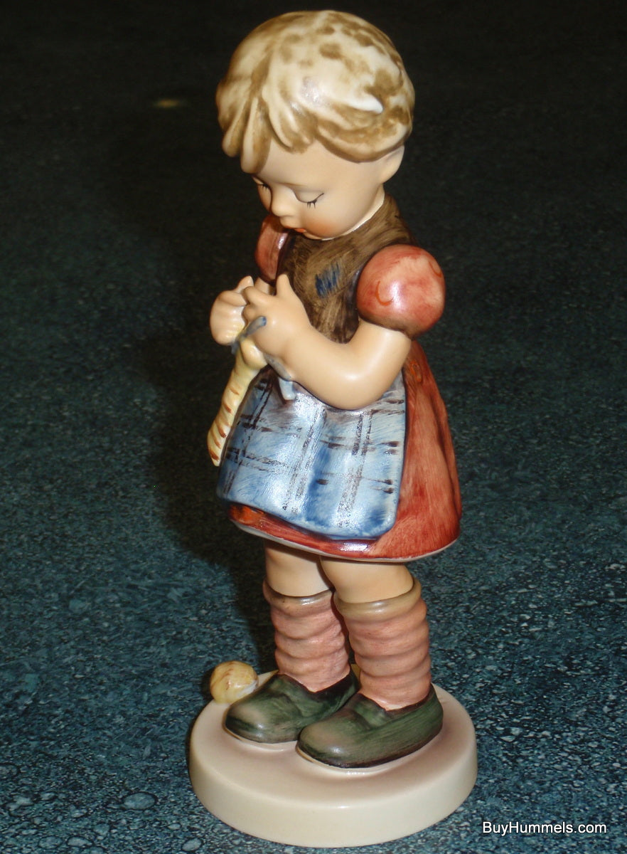 "A Stitch In Time" Goebel Hummel Knitting Figurine #255 - Little Girl Knitting!