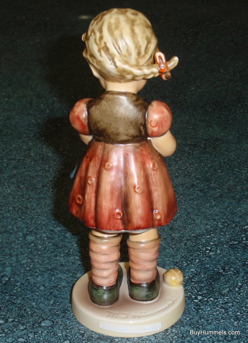 "A Stitch In Time" Goebel Hummel Knitting Figurine #255 - Little Girl Knitting!