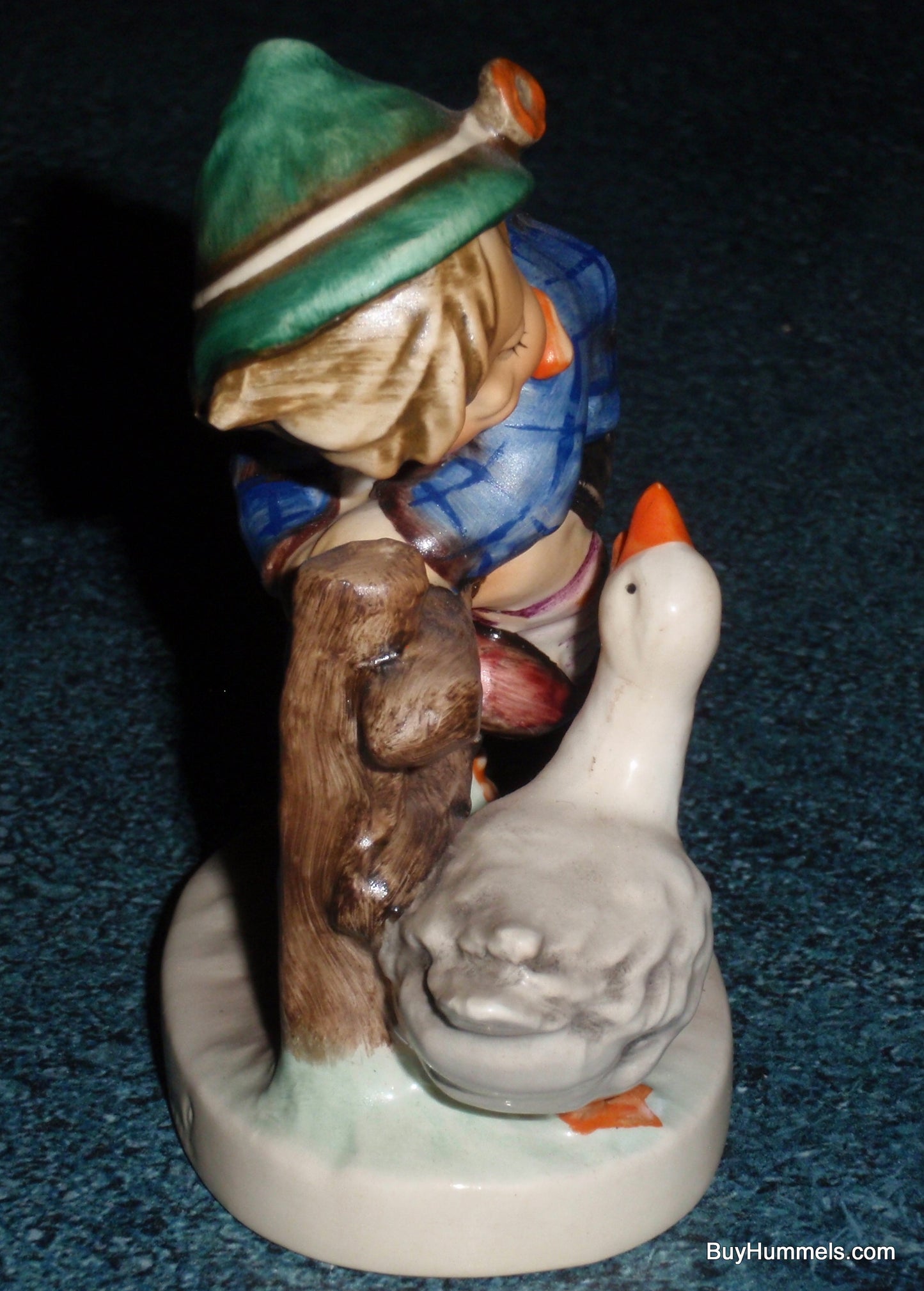 "Barnyard Hero" Goebel Hummel Figurine #195 2/0 - Boy On Fence With Duck!