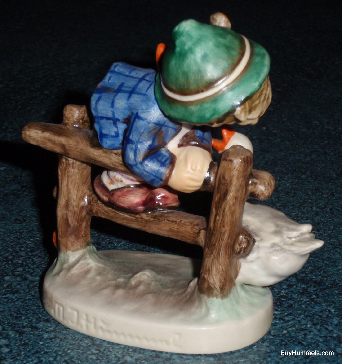 "Barnyard Hero" Goebel Hummel Figurine #195 2/0 - Boy On Fence With Duck!