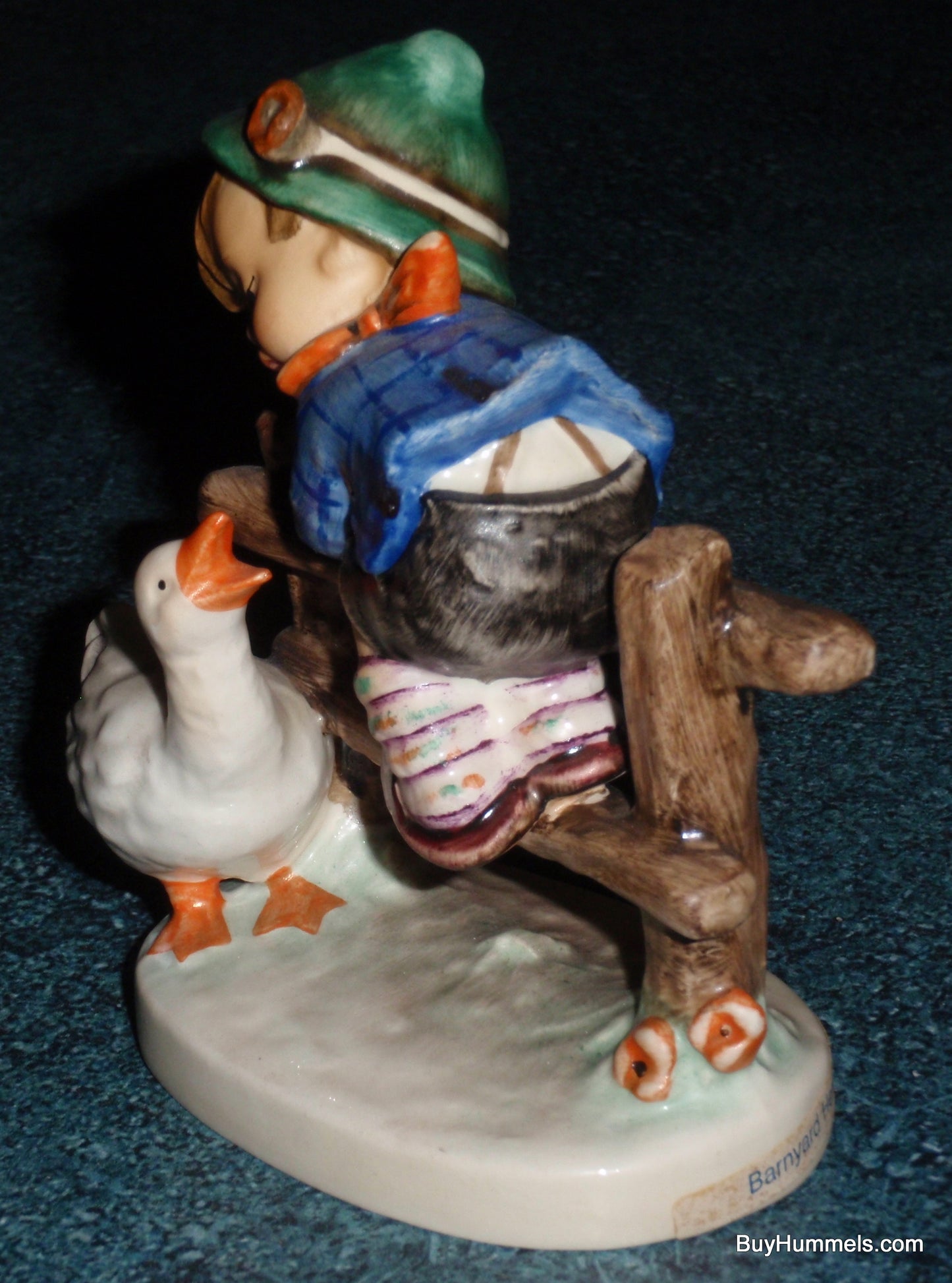 "Barnyard Hero" Goebel Hummel Figurine #195 2/0 - Boy On Fence With Duck!