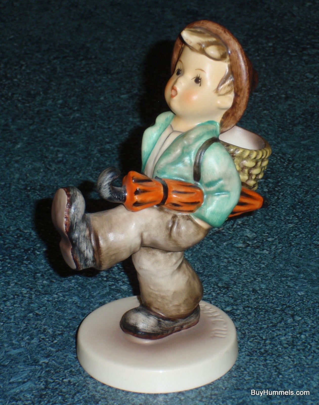 "Globe Trotter" Goebel Hummel Figurine #79 - Little Boy With Umbrella On An Adventure!