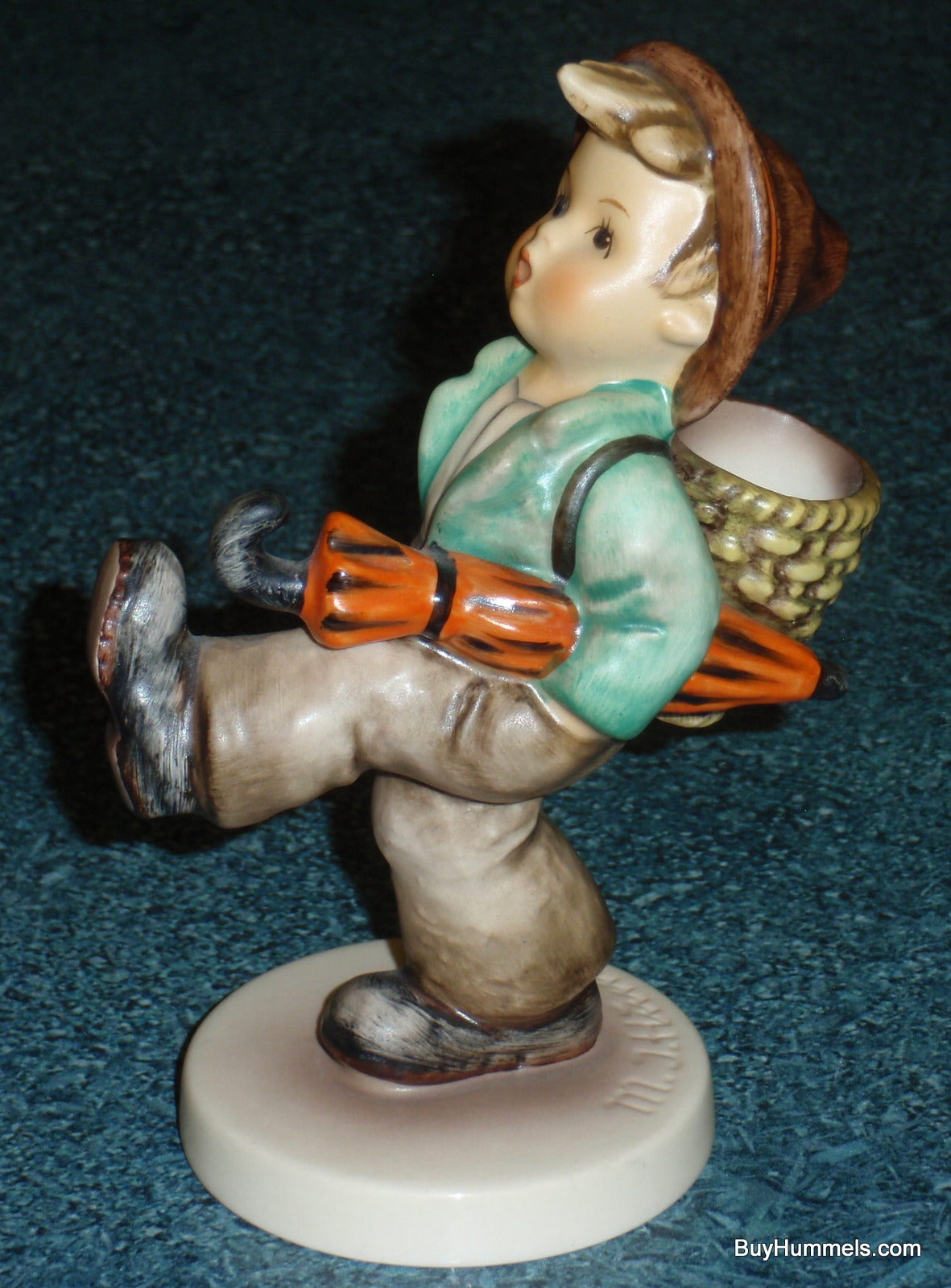 "Globe Trotter" Goebel Hummel Figurine #79 - Little Boy With Umbrella On An Adventure!