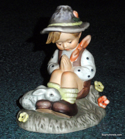 Berta Hummel Figurine "Nature's Prayer" BH55 Boy Praying With White Rabbit