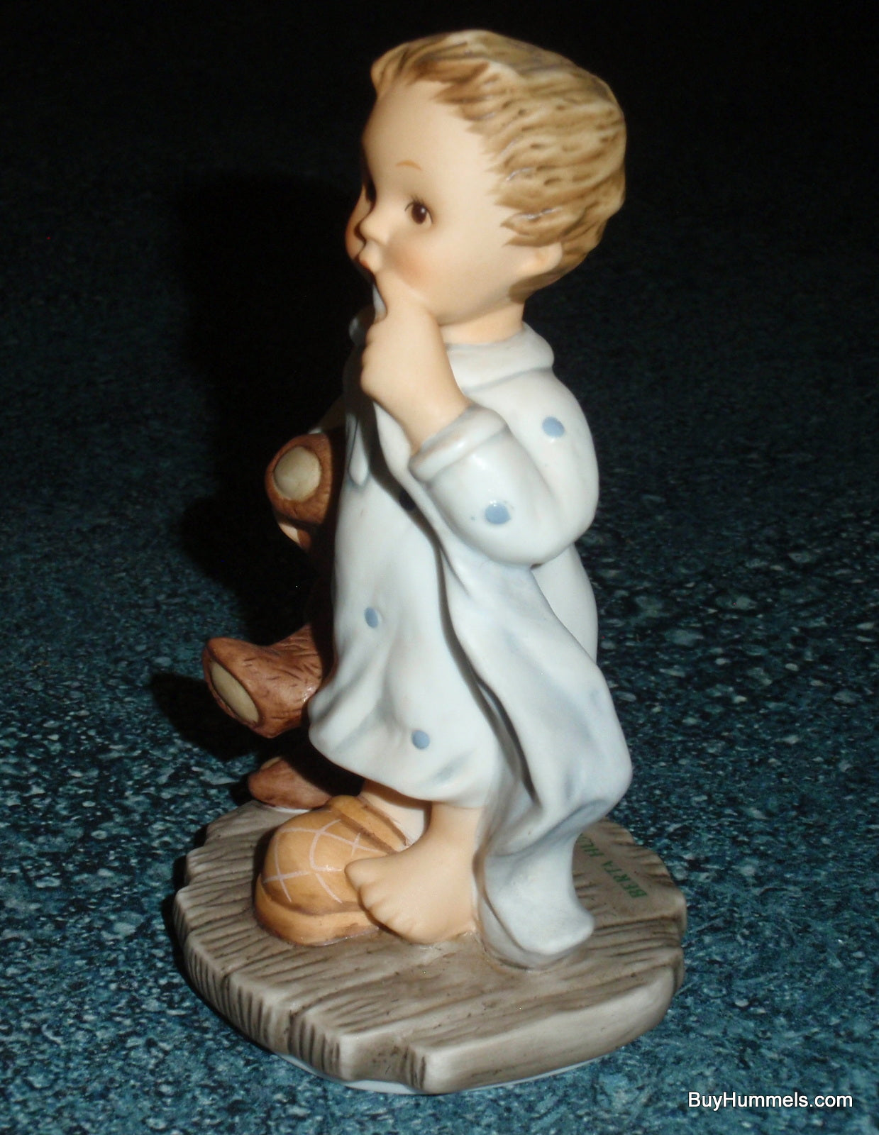 "Tuck Me In" Goebel Berta Hummel Figurine BH205 - Little Boy With Teddy Bear!