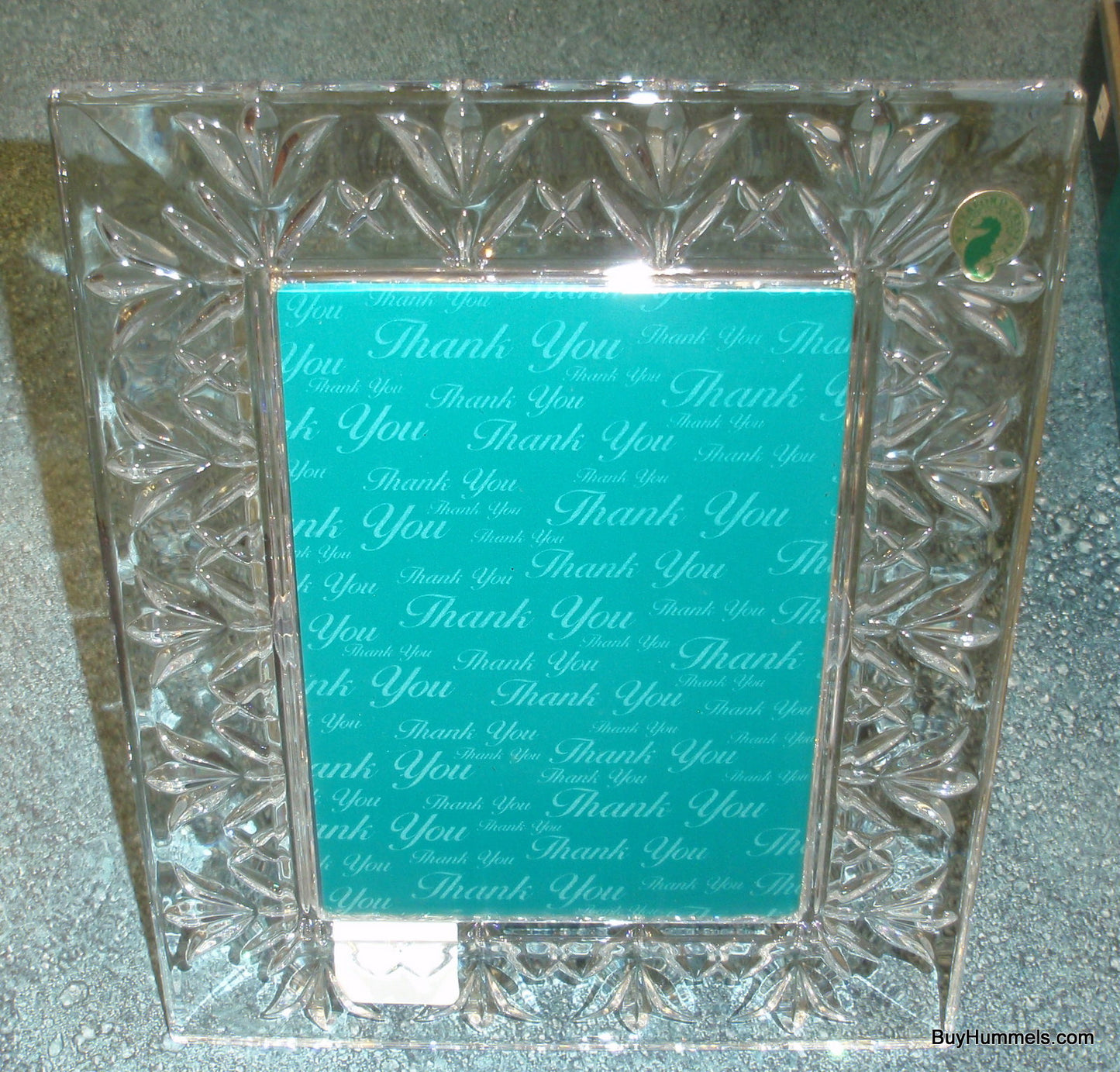 WATERFORD CRYSTAL "Thank You" Picture Photo Frame 5"x7" #114989 With Original Box!
