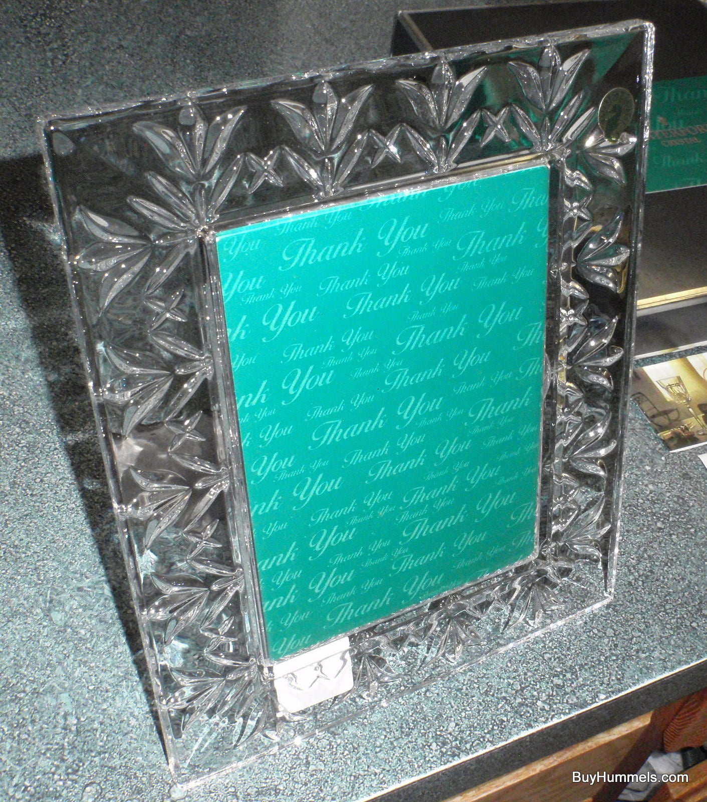WATERFORD CRYSTAL "Thank You" Picture Photo Frame 5"x7" #114989 With Original Box!