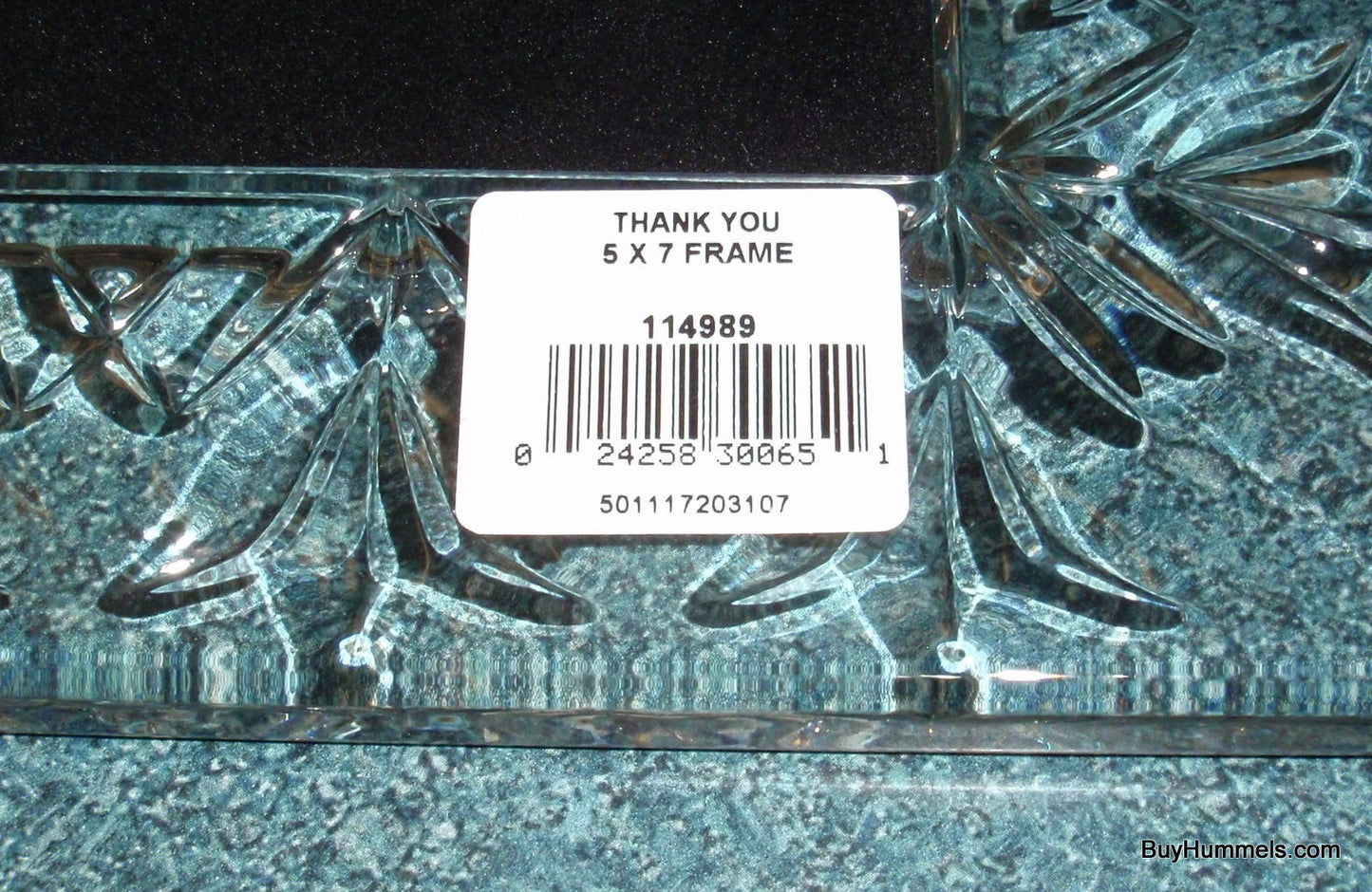 WATERFORD CRYSTAL "Thank You" Picture Photo Frame 5"x7" #114989 With Original Box!