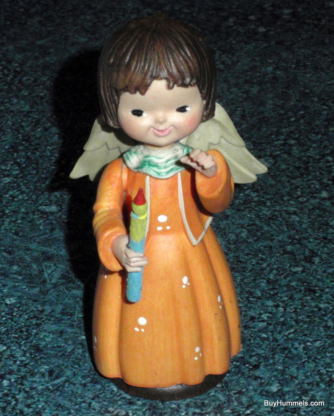 Anri Toriart Angel Figurine With Candle From Angel Orchestra #12003 - Christmas Gift - Made In Italy!