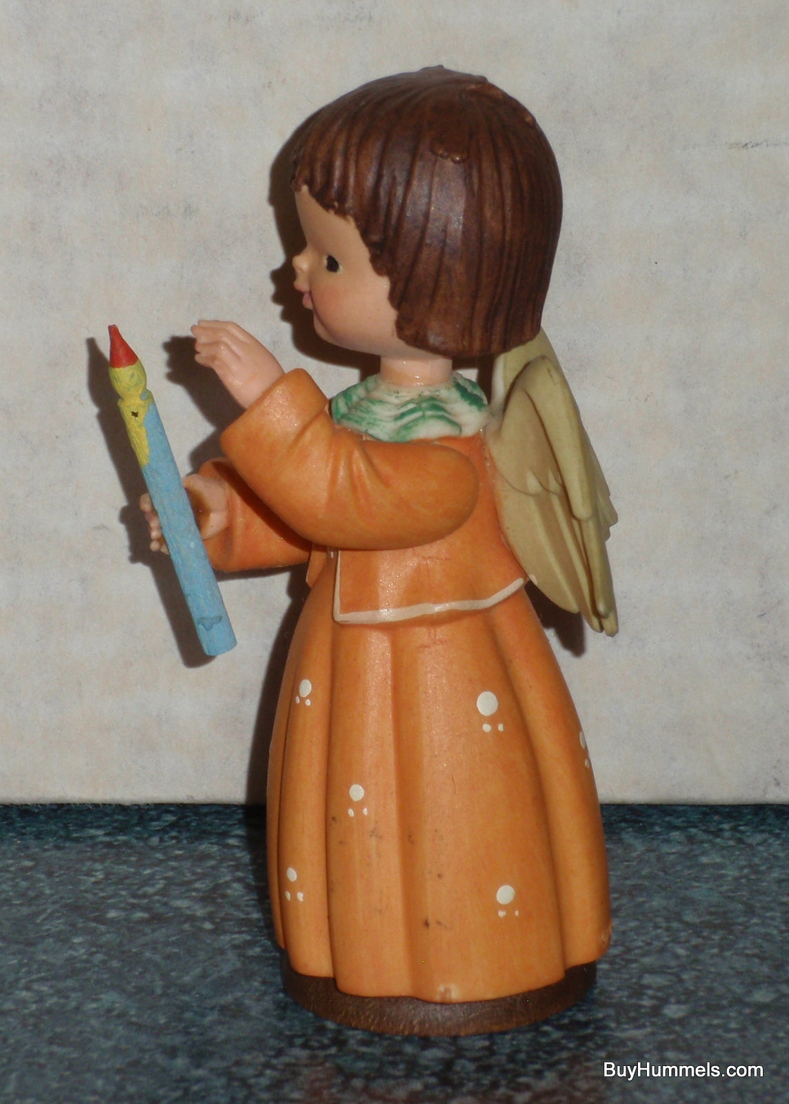 Anri Toriart Angel Figurine With Candle From Angel Orchestra #12003 - Christmas Gift - Made In Italy!
