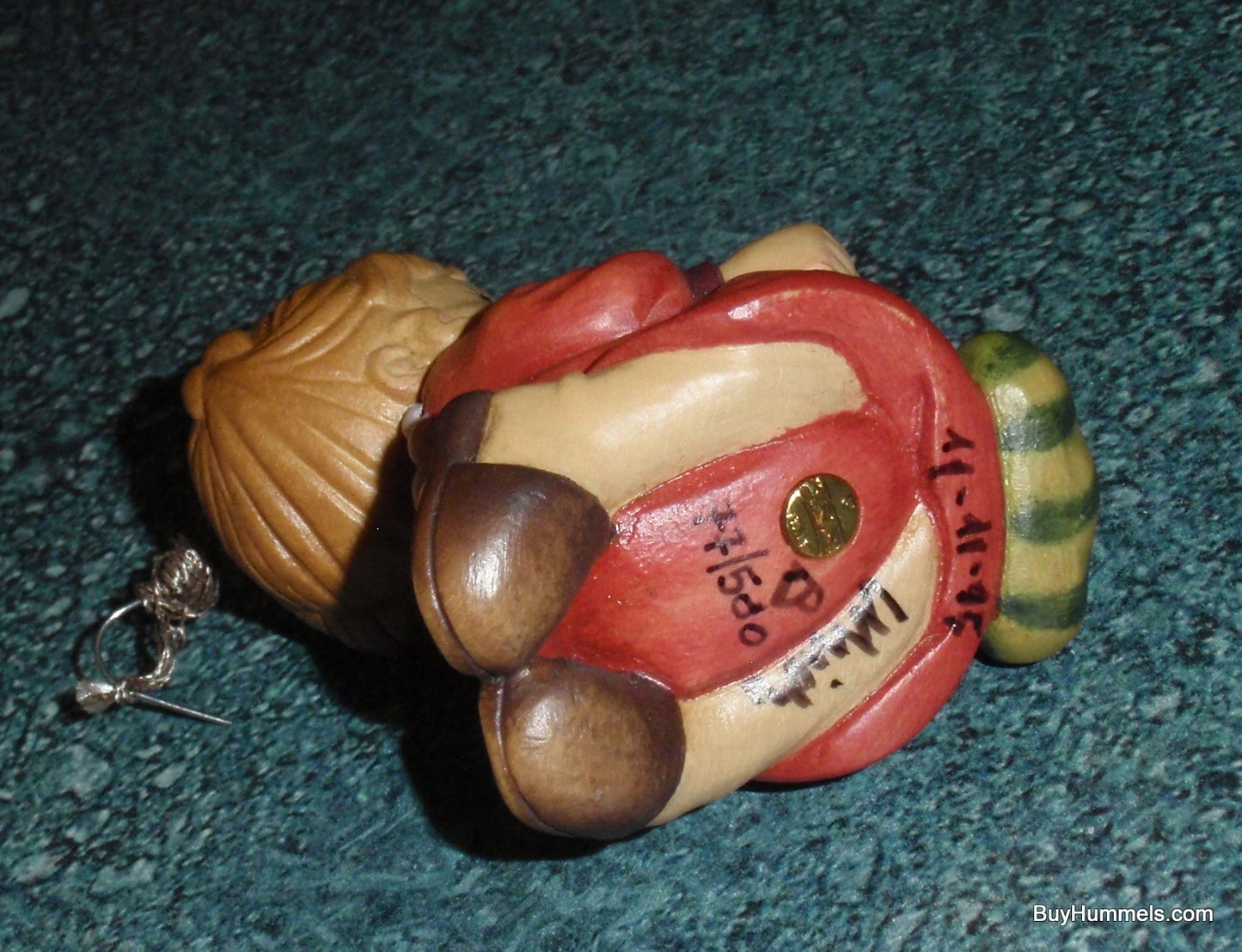 "Here's My Stocking" Anri Sarah Kay Wood Carved Christmas Ornament #57502 With Original Box Christmas Gift From The First Christmas Collection