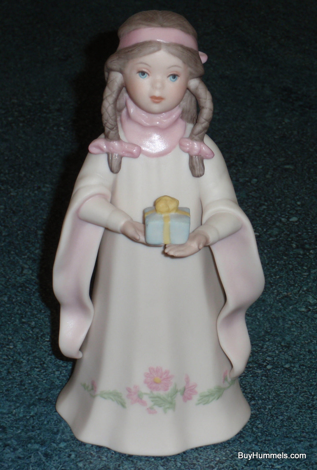 LASZLO ISPANKY PRECIOUS GIFT FIGURINE LITTLE GIRL WITH PRESENT 8" GIFT!