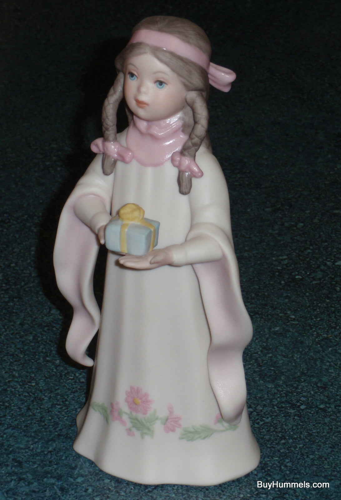 LASZLO ISPANKY PRECIOUS GIFT FIGURINE LITTLE GIRL WITH PRESENT 8" GIFT!