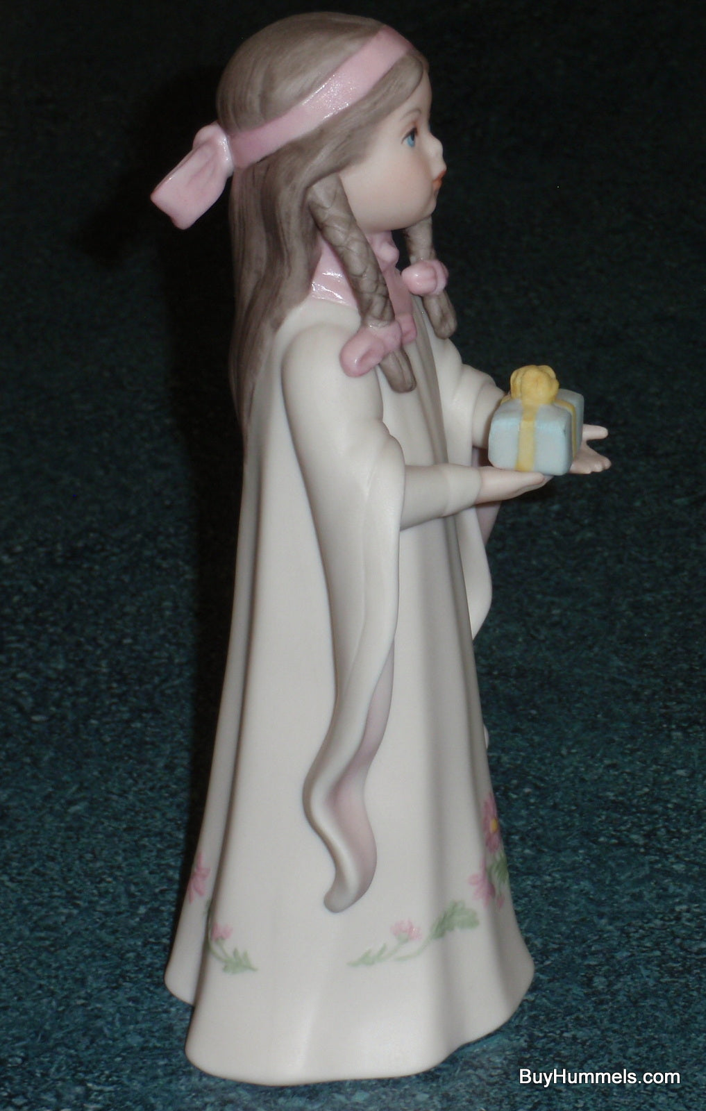 LASZLO ISPANKY PRECIOUS GIFT FIGURINE LITTLE GIRL WITH PRESENT 8" GIFT!