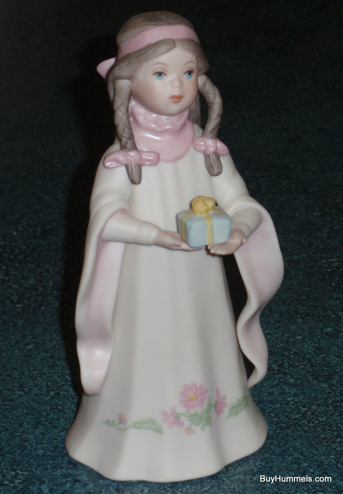 LASZLO ISPANKY PRECIOUS GIFT FIGURINE LITTLE GIRL WITH PRESENT 8" GIFT!