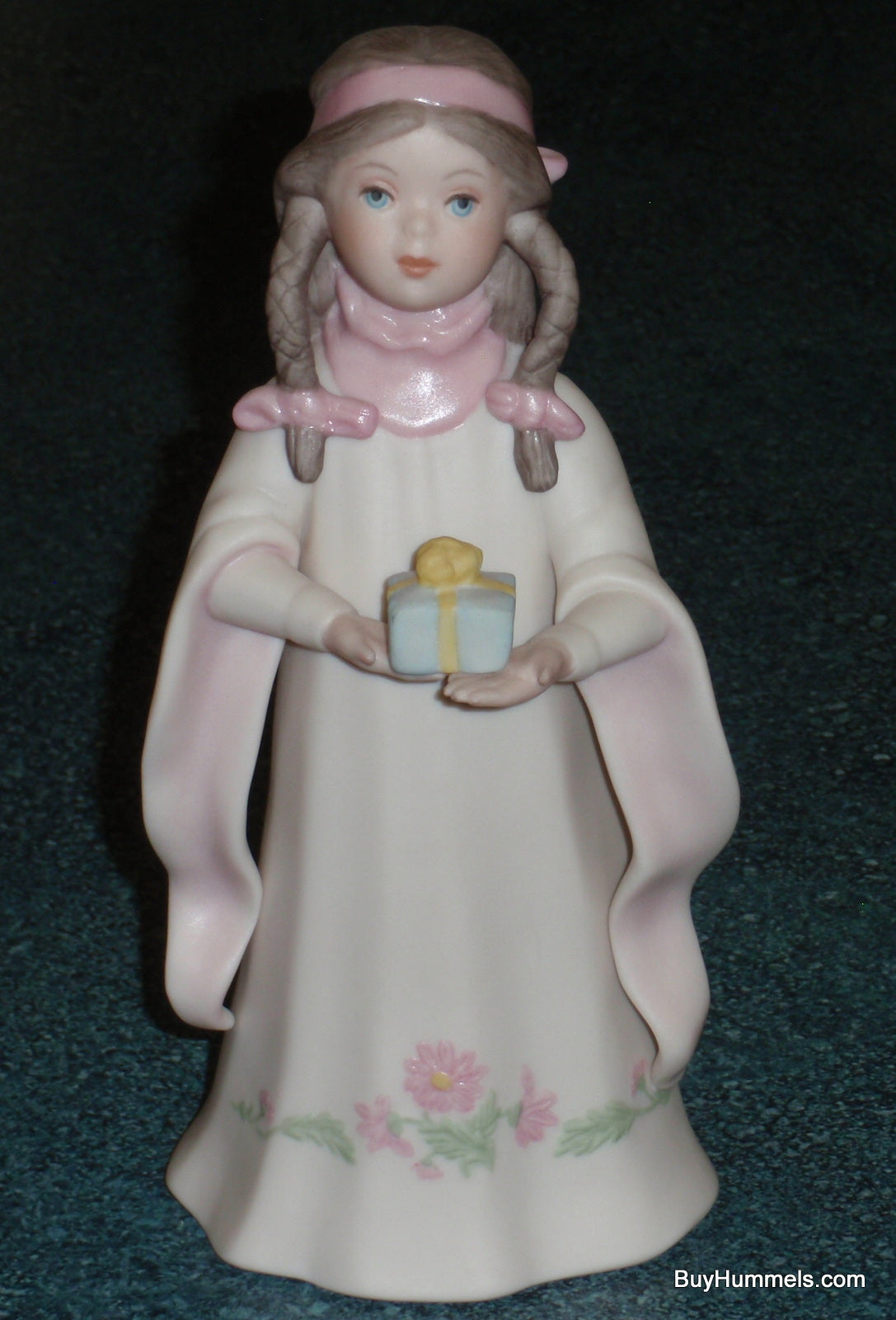 LASZLO ISPANKY PRECIOUS GIFT FIGURINE LITTLE GIRL WITH PRESENT 8" GIFT!