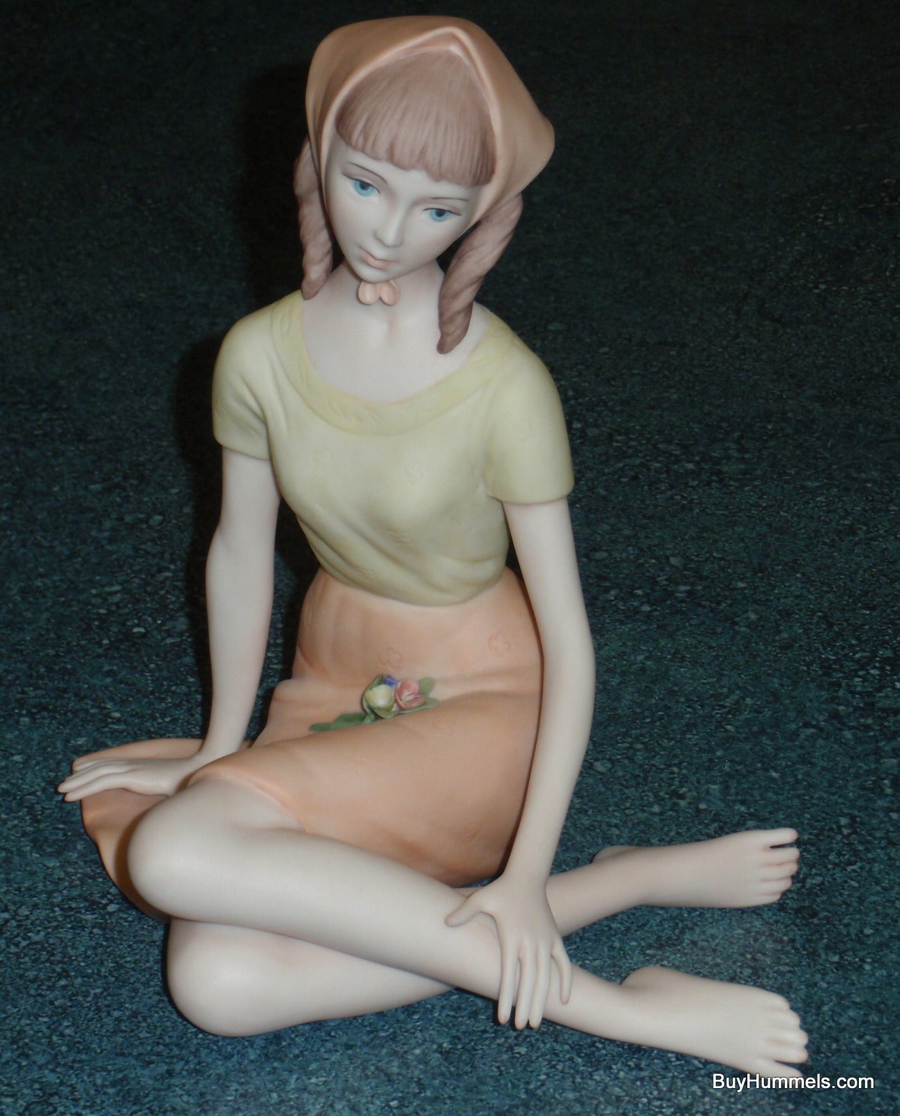 Laszio Ispanky Repose Girl In Orange Dress Collectible Figurine - CHRISTMAS GIFT