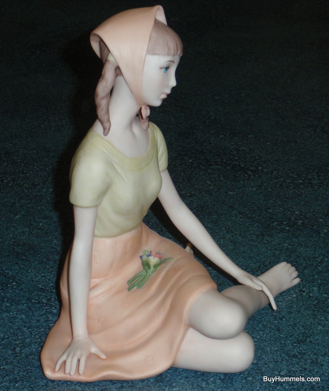 Laszio Ispanky Repose Girl In Orange Dress Collectible Figurine - CHRISTMAS GIFT