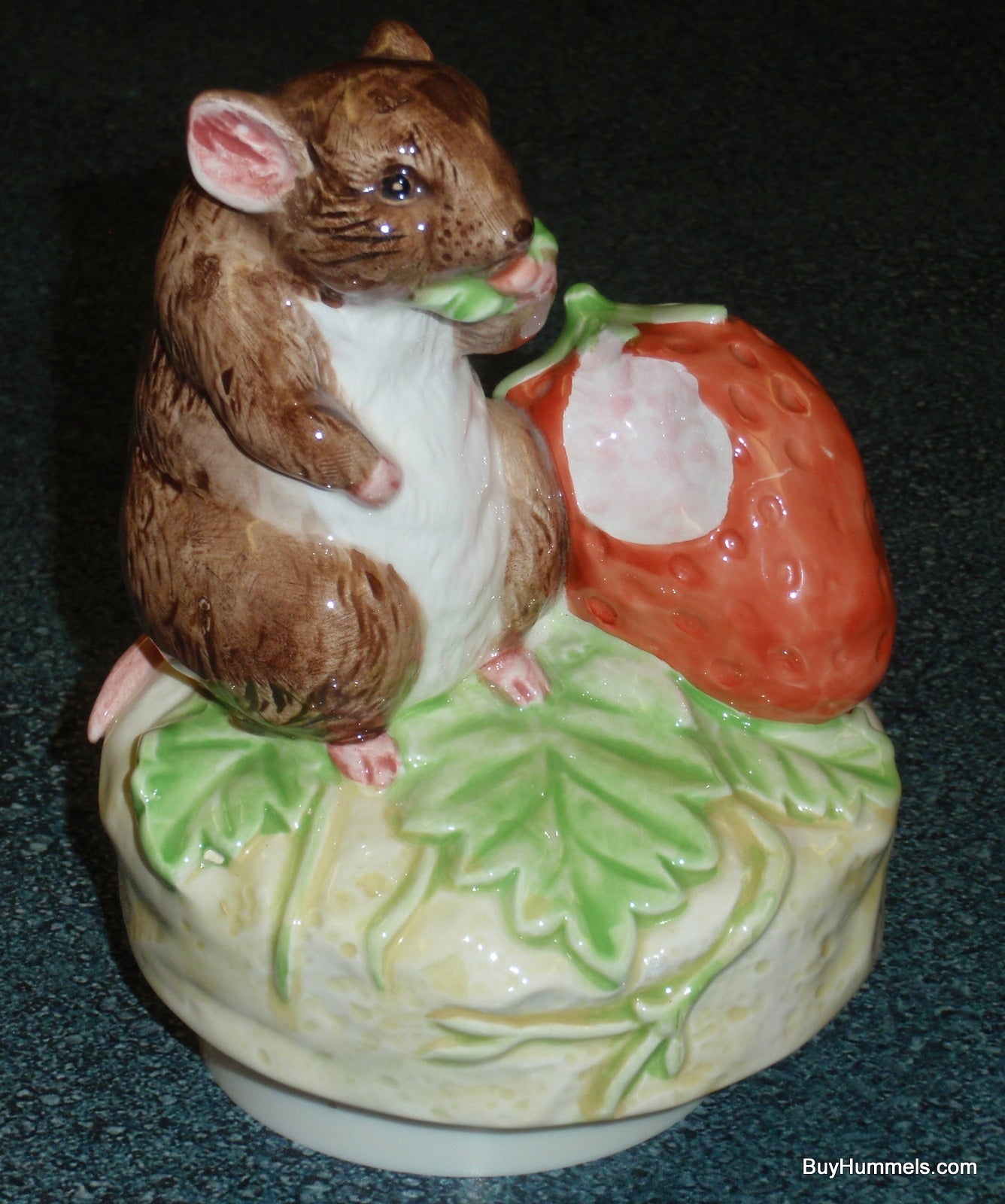 1982 Beatrix Potter "Timmy Willie" Music Box Figurine - Rotates And Plays "It's a Small World"