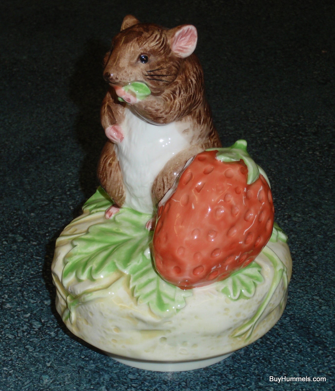 1982 Beatrix Potter "Timmy Willie" Music Box Figurine - Rotates And Plays "It's a Small World"