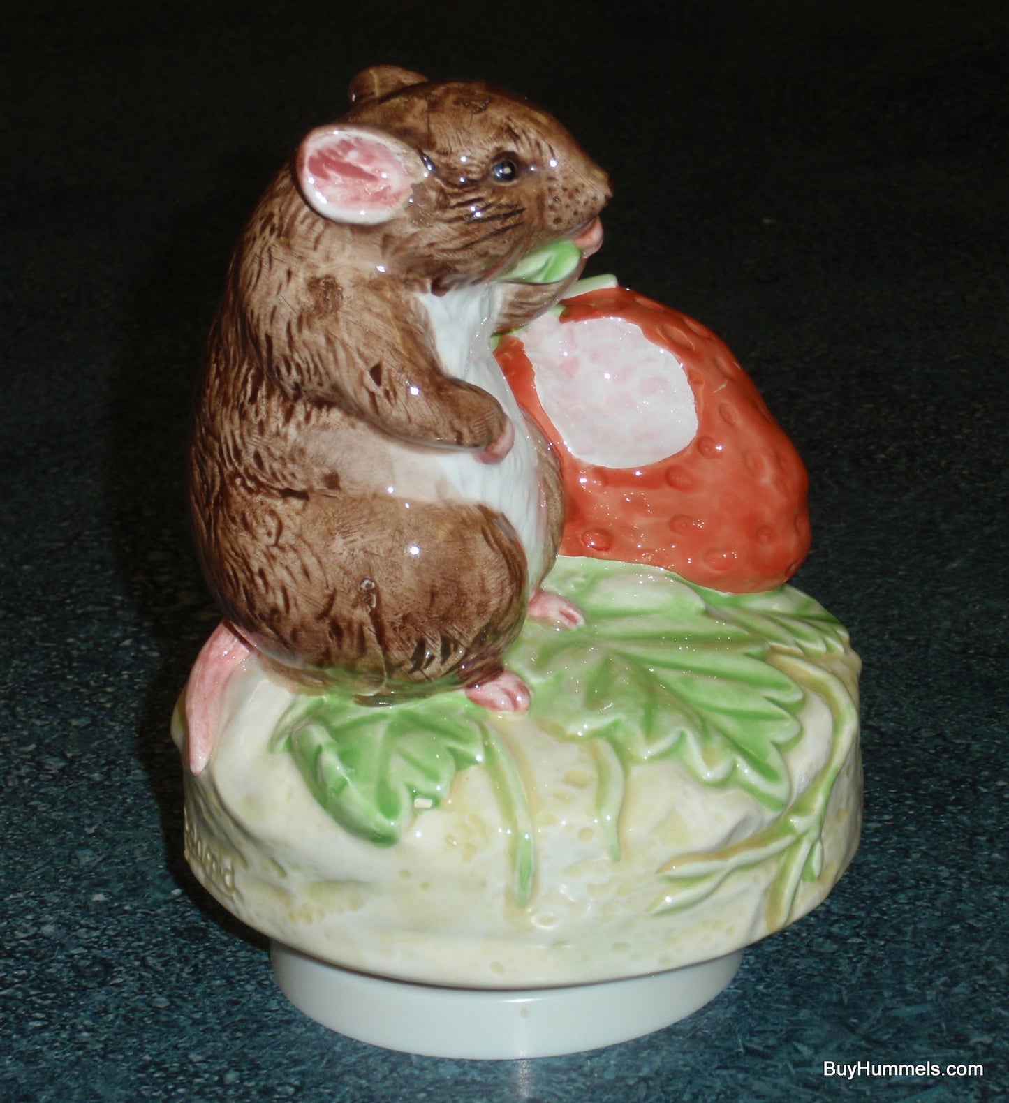 1982 Beatrix Potter "Timmy Willie" Music Box Figurine - Rotates And Plays "It's a Small World"
