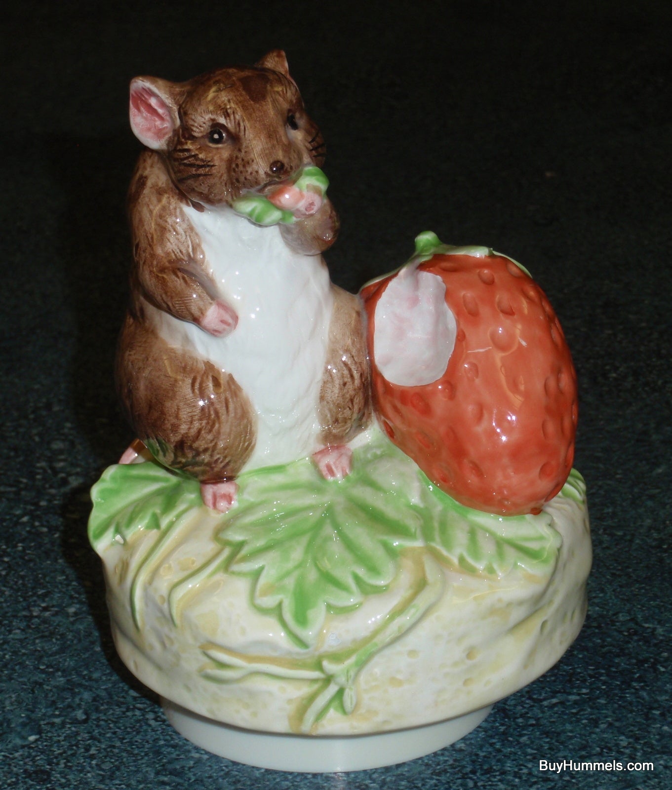 1982 Beatrix Potter "Timmy Willie" Music Box Figurine - Rotates And Plays "It's a Small World"