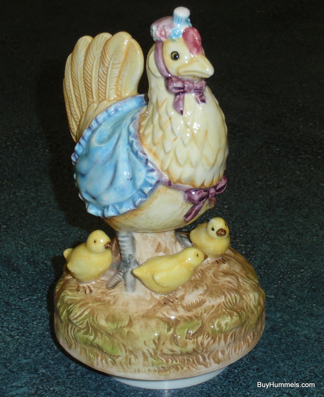 Beatrix Potter Figurine Roating Music Box "Sally Henny Penny" - Cute Farm Life Chicken Collectible Gift!