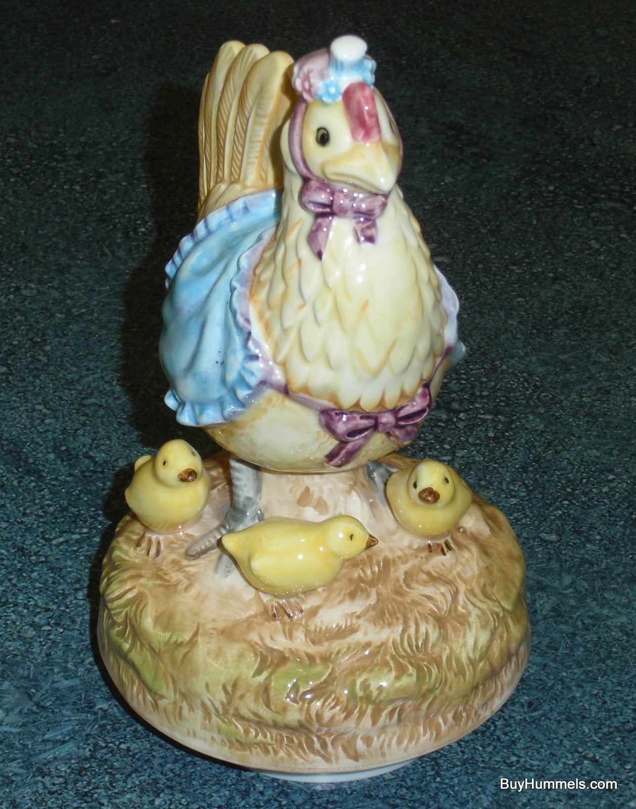 Beatrix Potter Figurine Roating Music Box "Sally Henny Penny" - Cute Farm Life Chicken Collectible Gift!