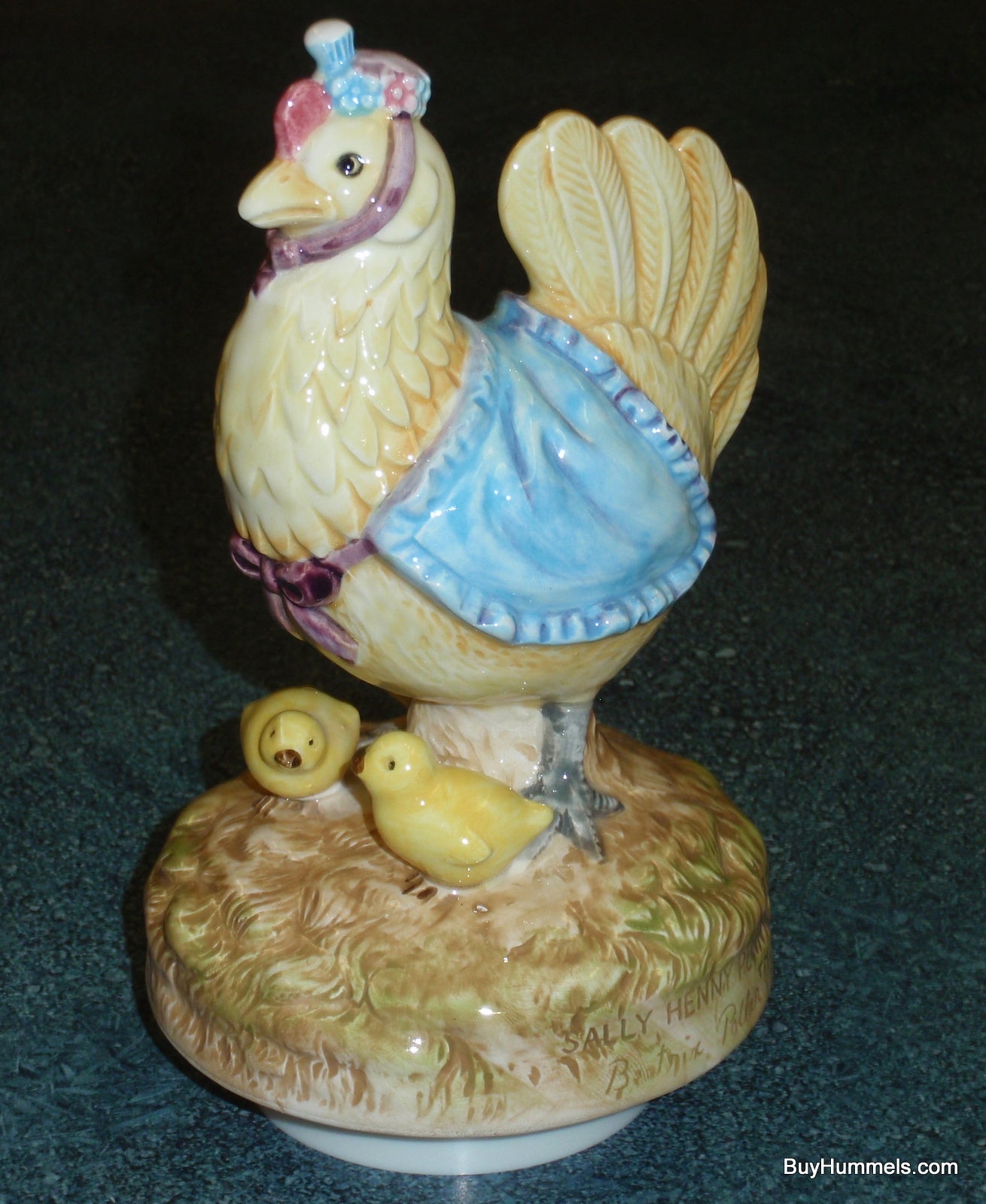 Beatrix Potter Figurine Roating Music Box "Sally Henny Penny" - Cute Farm Life Chicken Collectible Gift!
