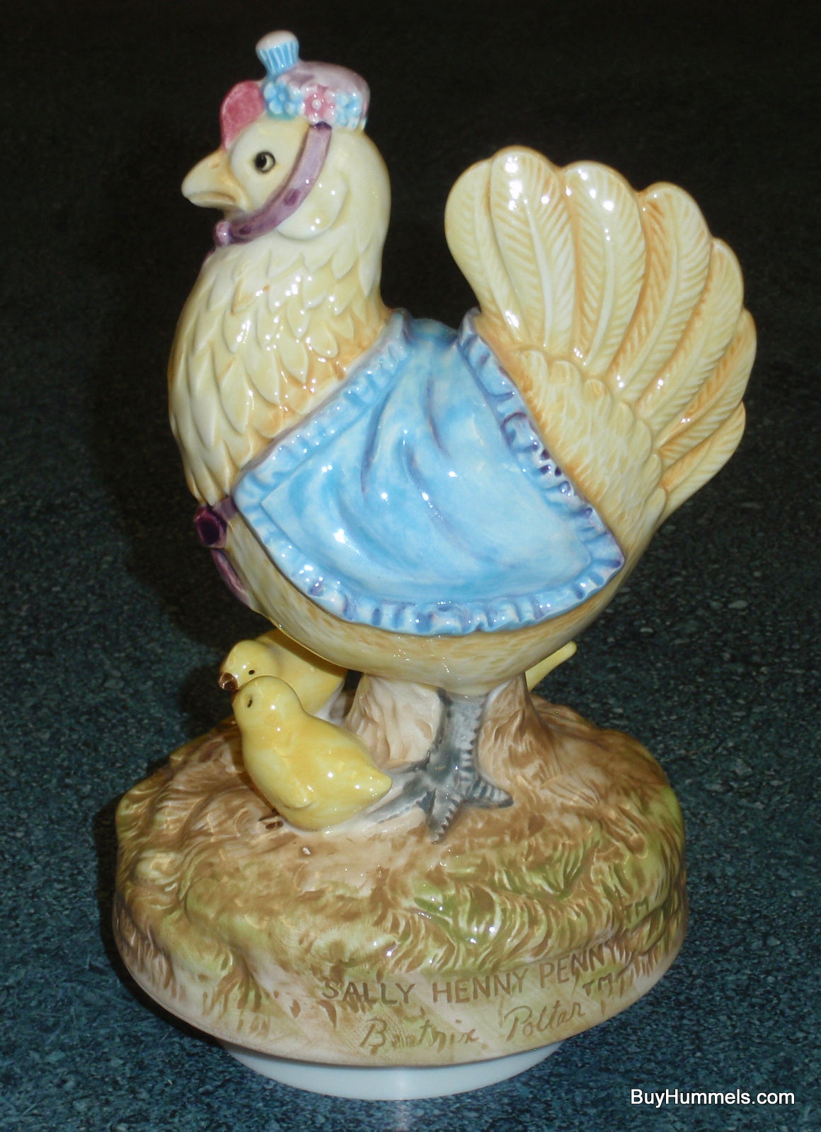 Beatrix Potter Figurine Roating Music Box "Sally Henny Penny" - Cute Farm Life Chicken Collectible Gift!