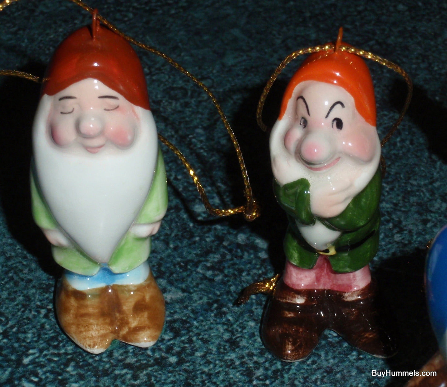 Snow White And The Seven Dwarfs Christmas Ornaments By Walt - Made In Japan - Rare Vintage Christmas Disneyana Gift!