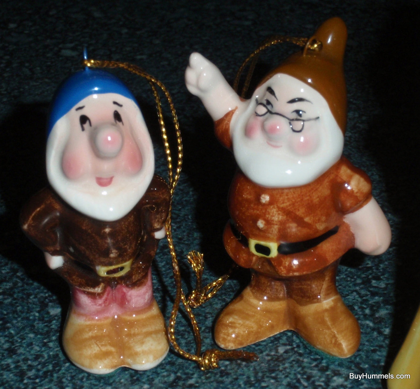 Snow White And The Seven Dwarfs Christmas Ornaments By Walt - Made In Japan - Rare Vintage Christmas Disneyana Gift!