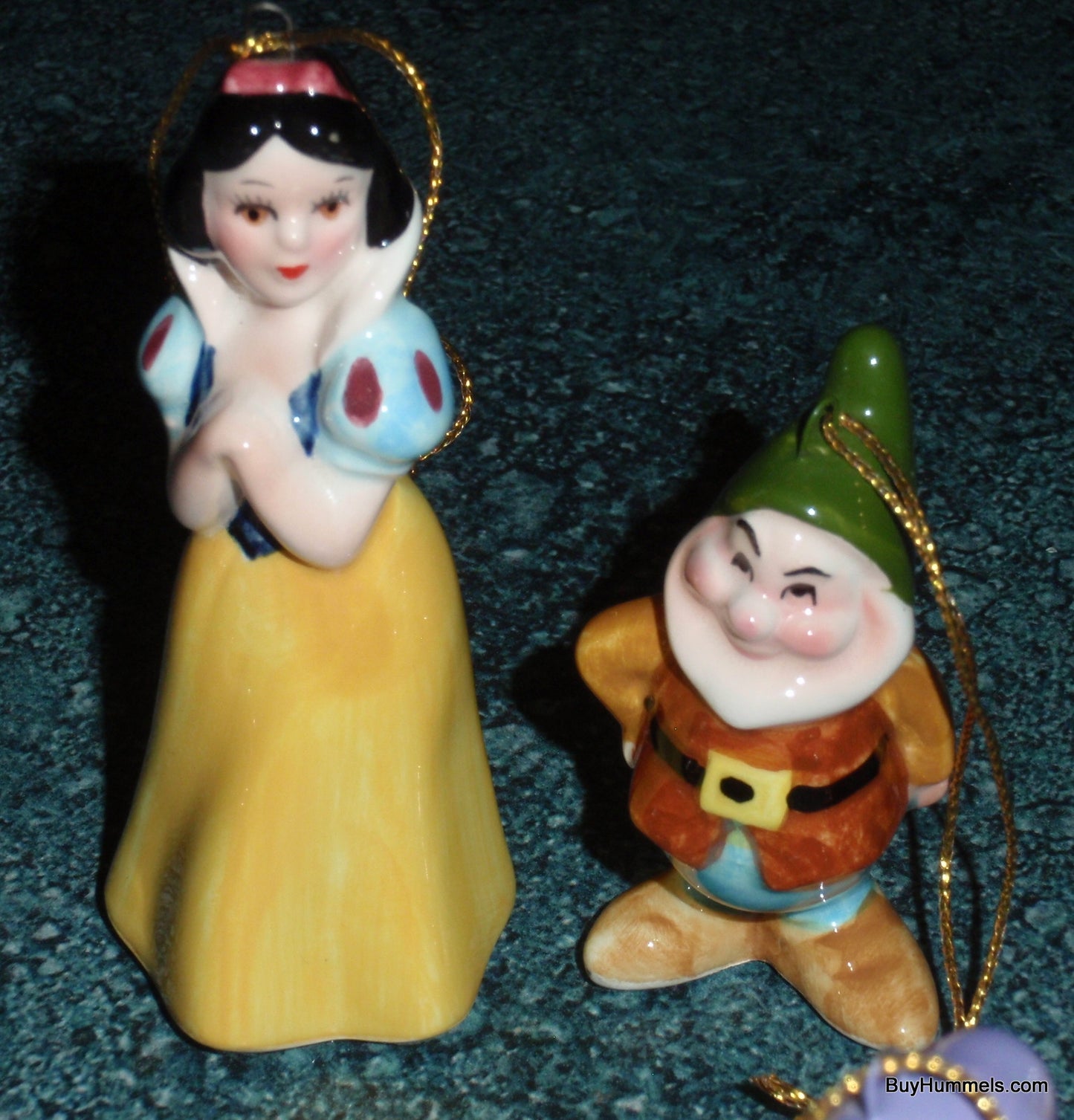 Snow White And The Seven Dwarfs Christmas Ornaments By Walt - Made In Japan - Rare Vintage Christmas Disneyana Gift!