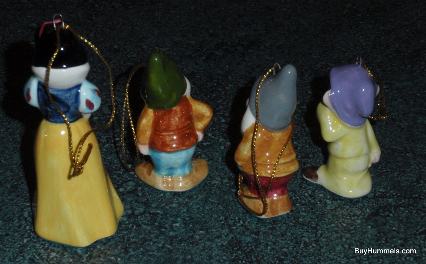 Snow White And The Seven Dwarfs Christmas Ornaments By Walt - Made In Japan - Rare Vintage Christmas Disneyana Gift!