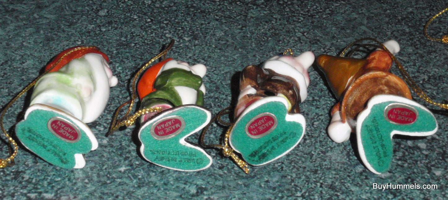 Snow White And The Seven Dwarfs Christmas Ornaments By Walt - Made In Japan - Rare Vintage Christmas Disneyana Gift!