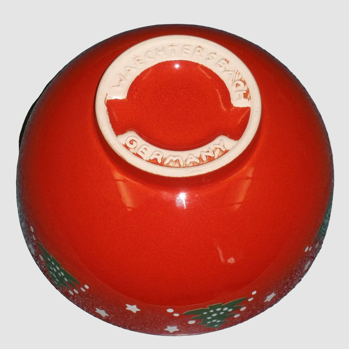 Waechtersbach Christmas Tree Stars Red Salad / Soup Bowl (3.5" x 6")