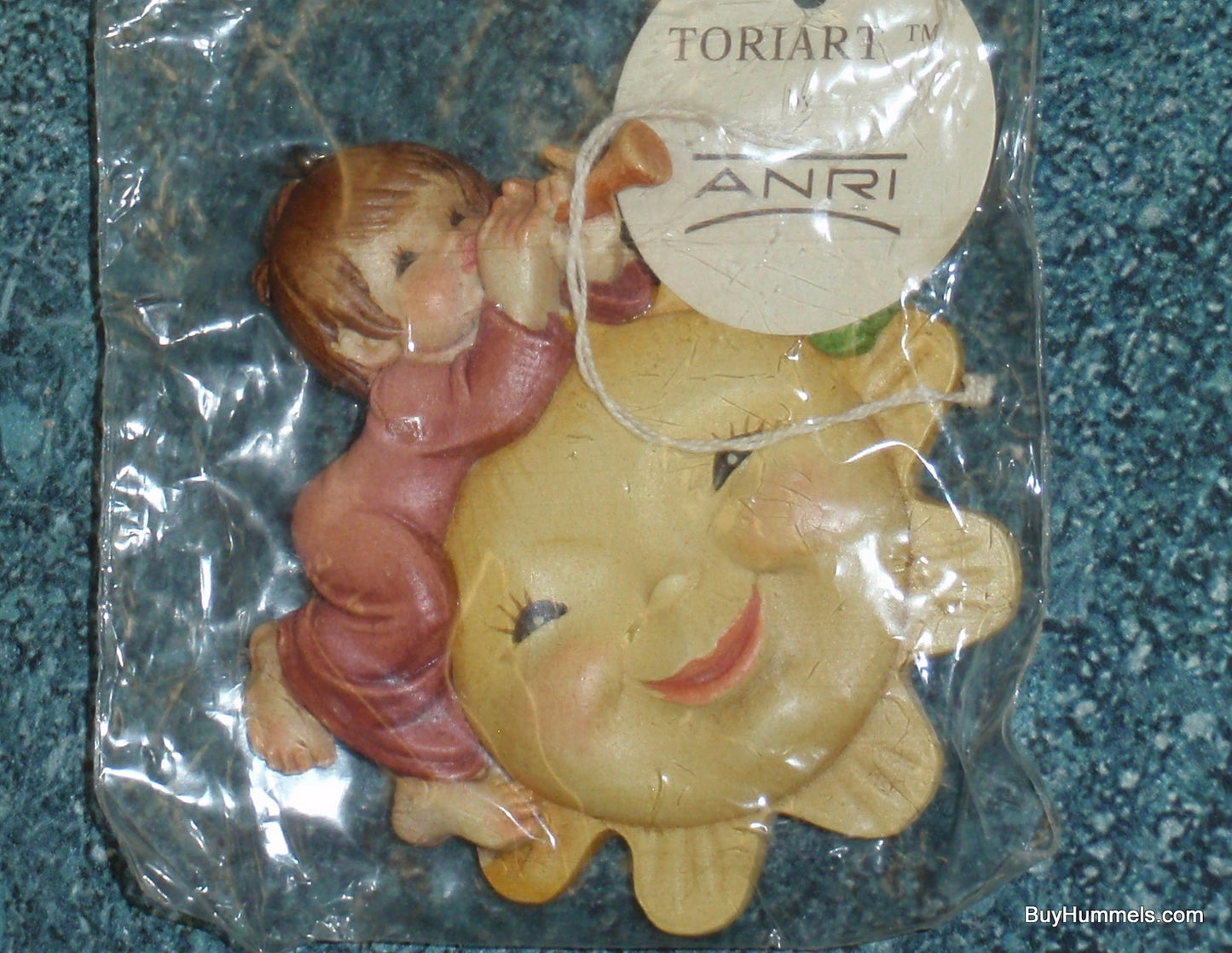 Anri Ferrandiz Christmas Ornament "Sunshine" Angel Playing Flute #624-201