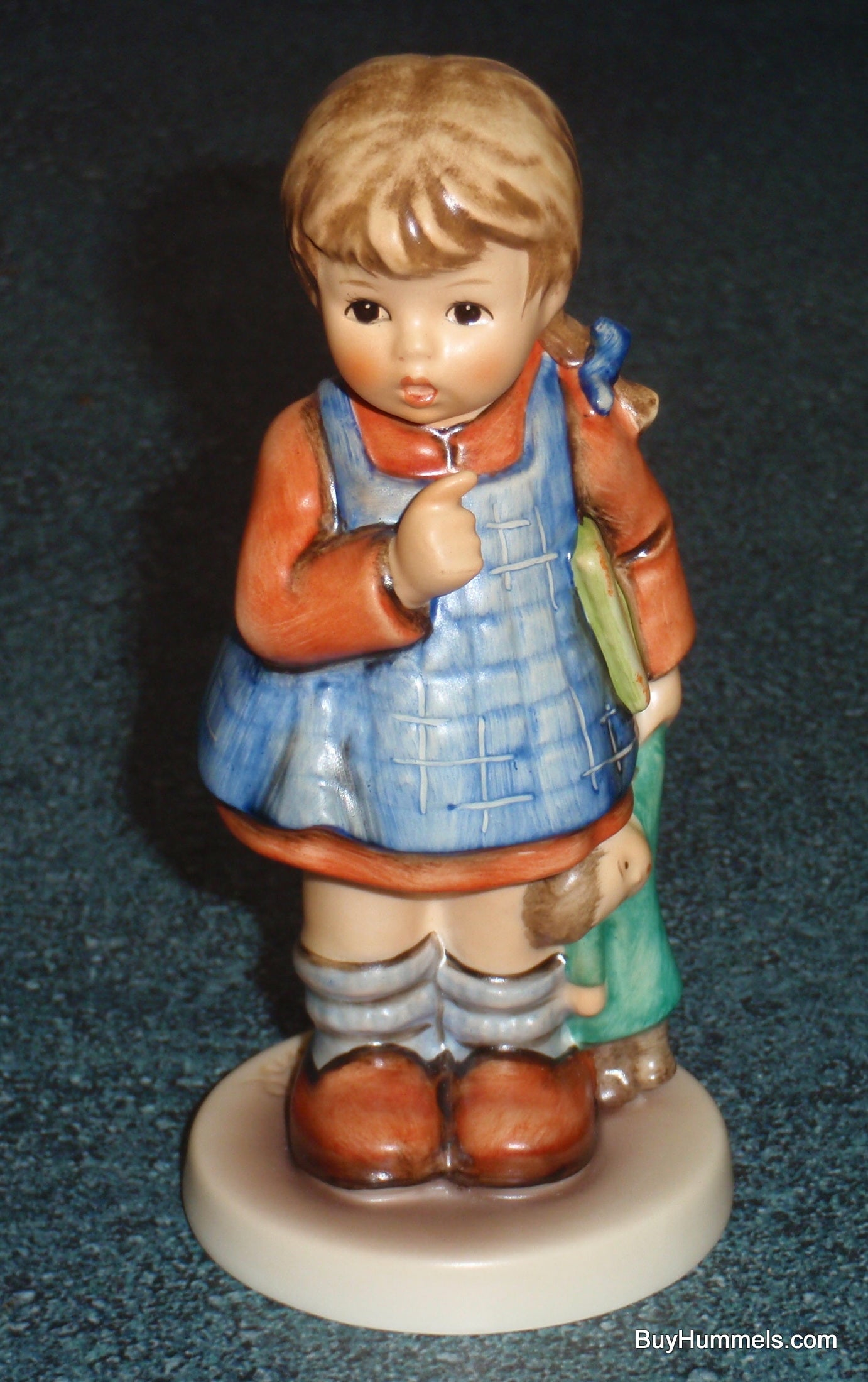 "I Wonder" Goebel Hummel Figurine #486 TMK7 - Little Girl In Dress With Doll!