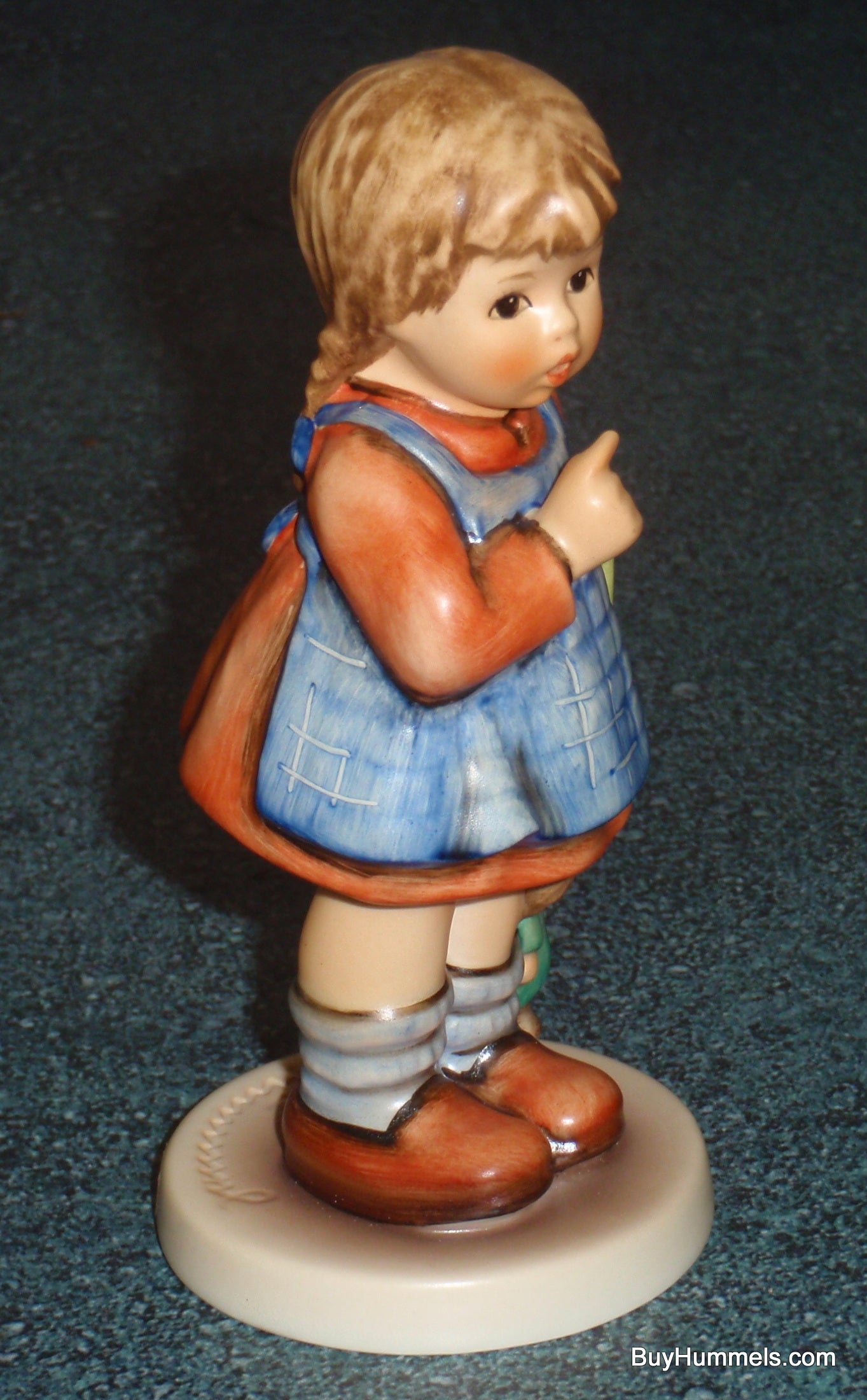 "I Wonder" Goebel Hummel Figurine #486 TMK7 - Little Girl In Dress With Doll!