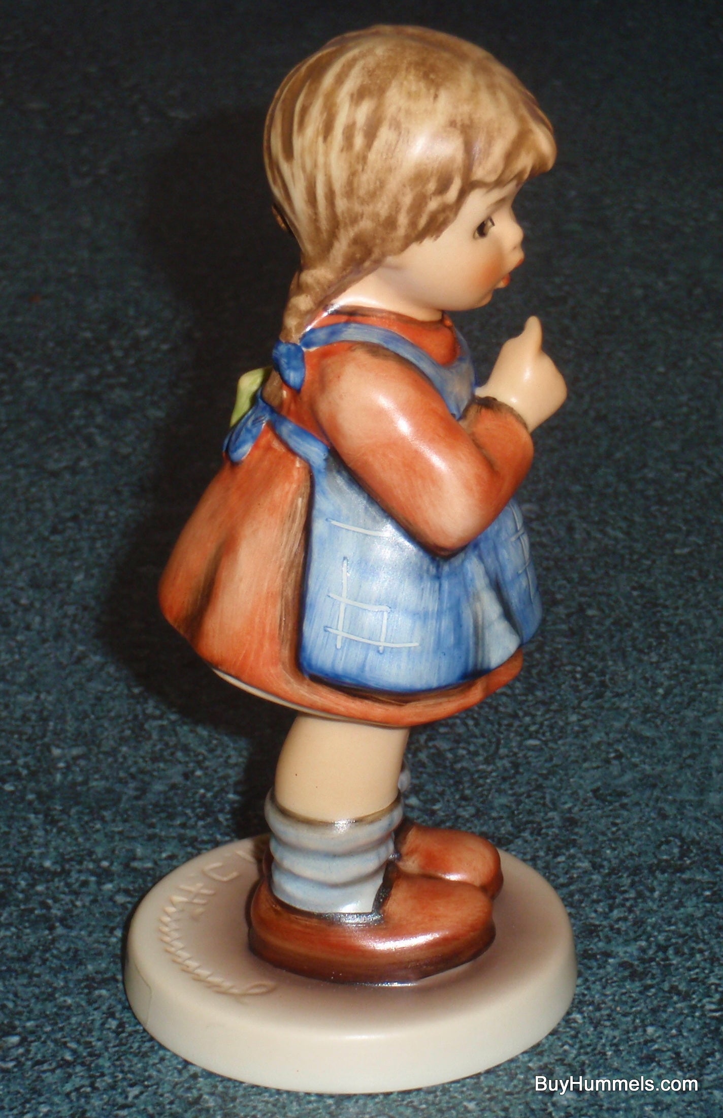 "I Wonder" Goebel Hummel Figurine #486 TMK7 - Little Girl In Dress With Doll!