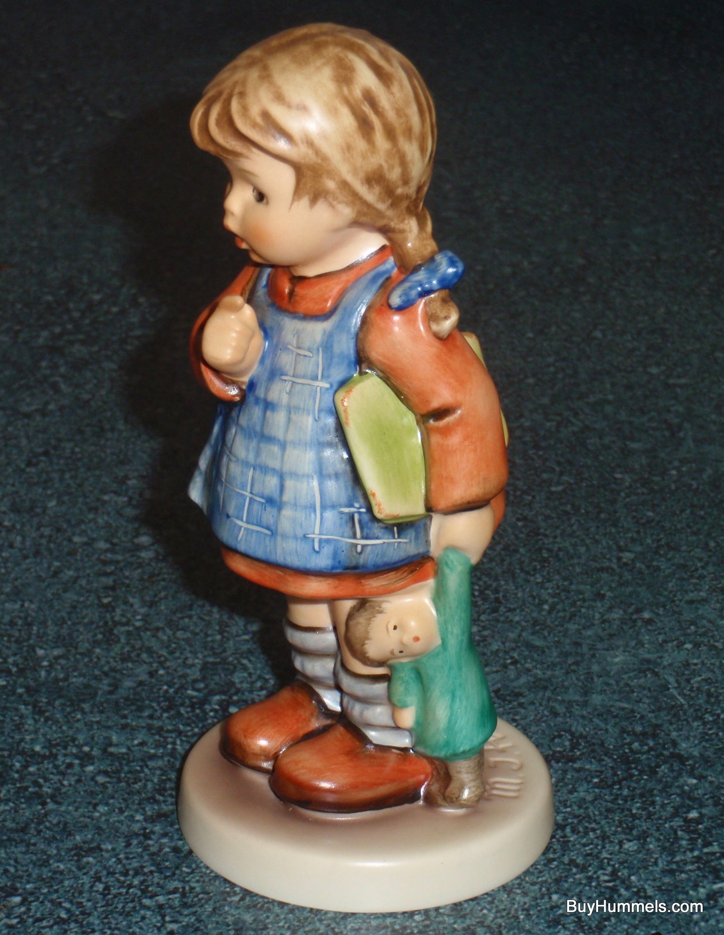 "I Wonder" Goebel Hummel Figurine #486 TMK7 - Little Girl In Dress With Doll!