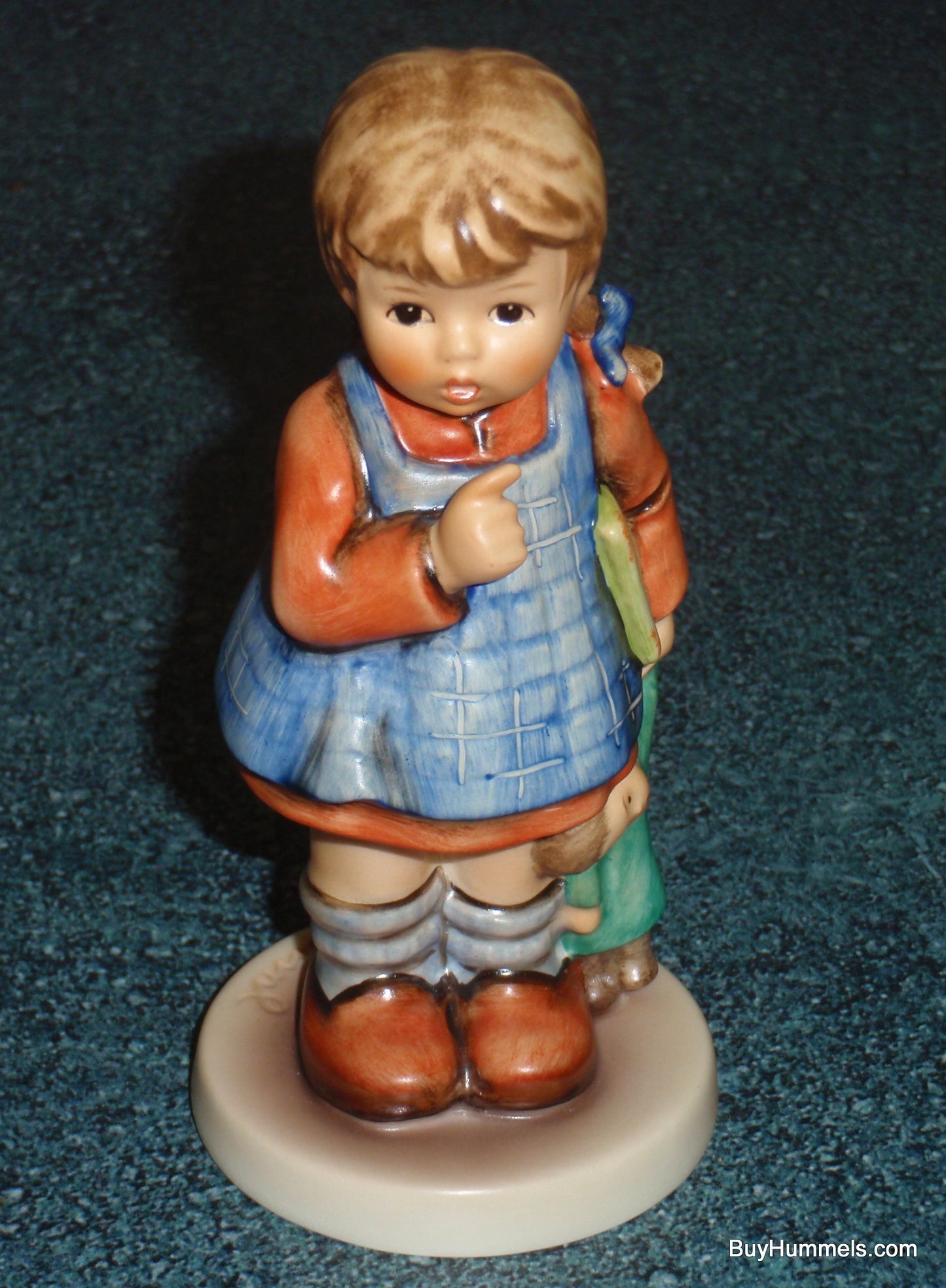 "I Wonder" Goebel Hummel Figurine #486 TMK7 - Little Girl In Dress With Doll!