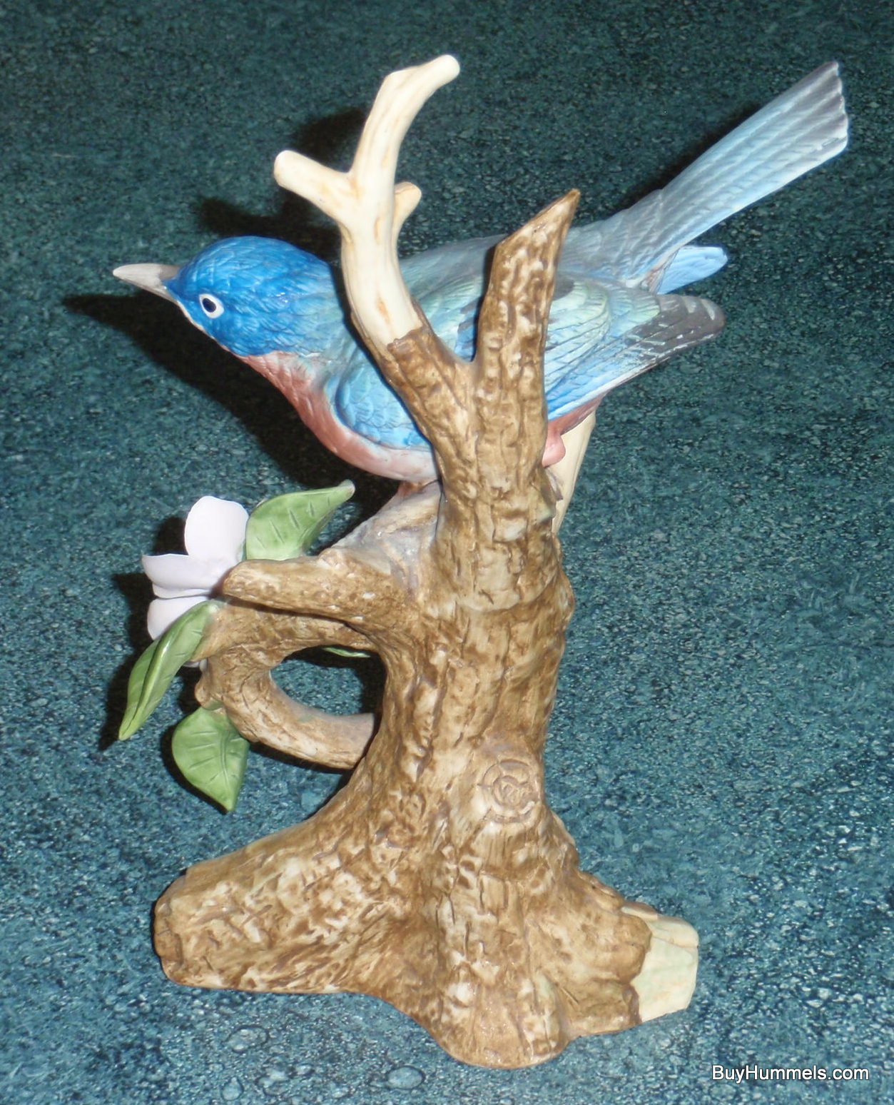 Ethan Allen Bluebird Figurine With Flowers #3221 - Collectible Bird Lover Gift!